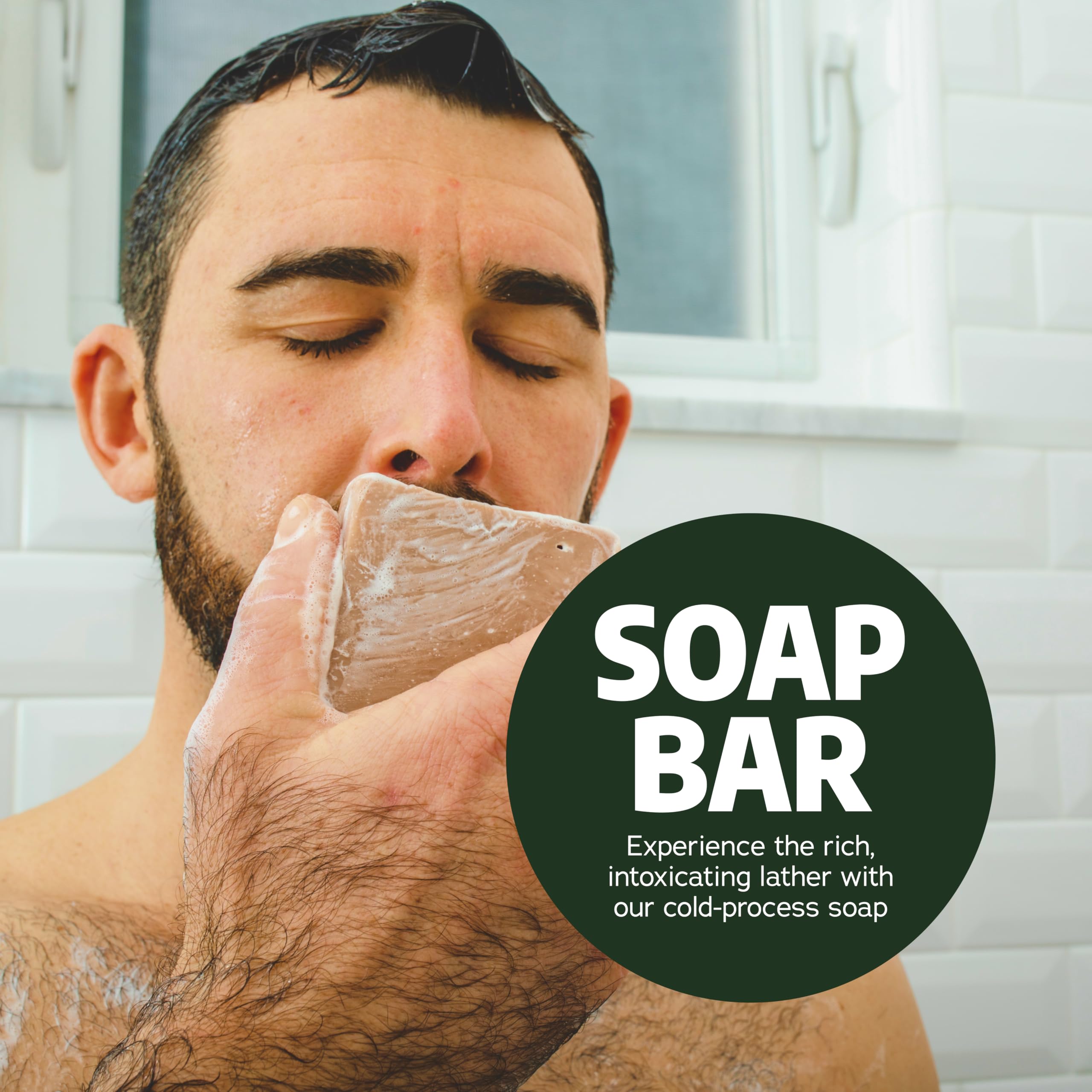 Dr. Squatch Natural Men’s Bar Soap - Cold Process Body Soap Bar with Natural Oils - Gifts for Men - Deep Sea Goat's Milk, Wood Barrel Bourbon, Rainforest Rapids, Alpine Sage & Bay Rum (5 oz, 5-Pack)