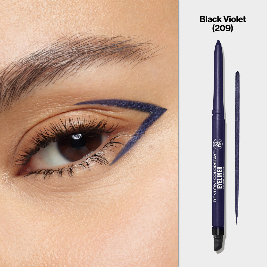 Revlon ColorStay Pencil Waterproof Eyeliner, Smudge-Proof, Eye Makeup with Built-In Sharpener, 201 Black, 2 pack