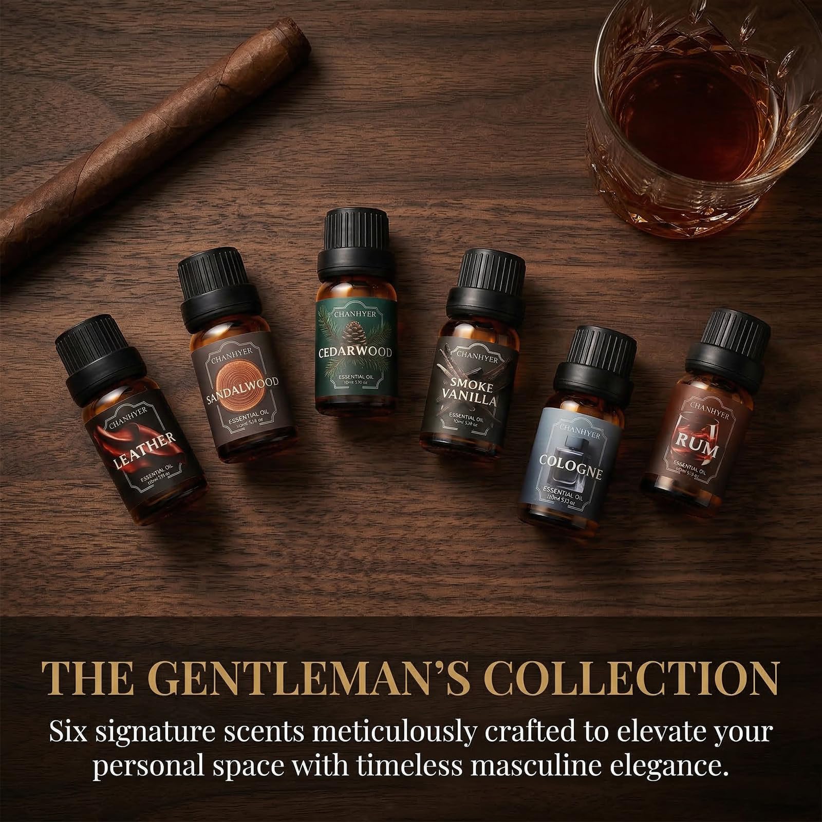 Hotel Collection Essential Oils for Diffusers for Home - 6 x 10 ml Luxury Scented Oil Set with Luxury Night,Jasmine Peppermint,White Tea,Citrus Happiness,My Way,Hotel Lobby,Gift for Women and Men