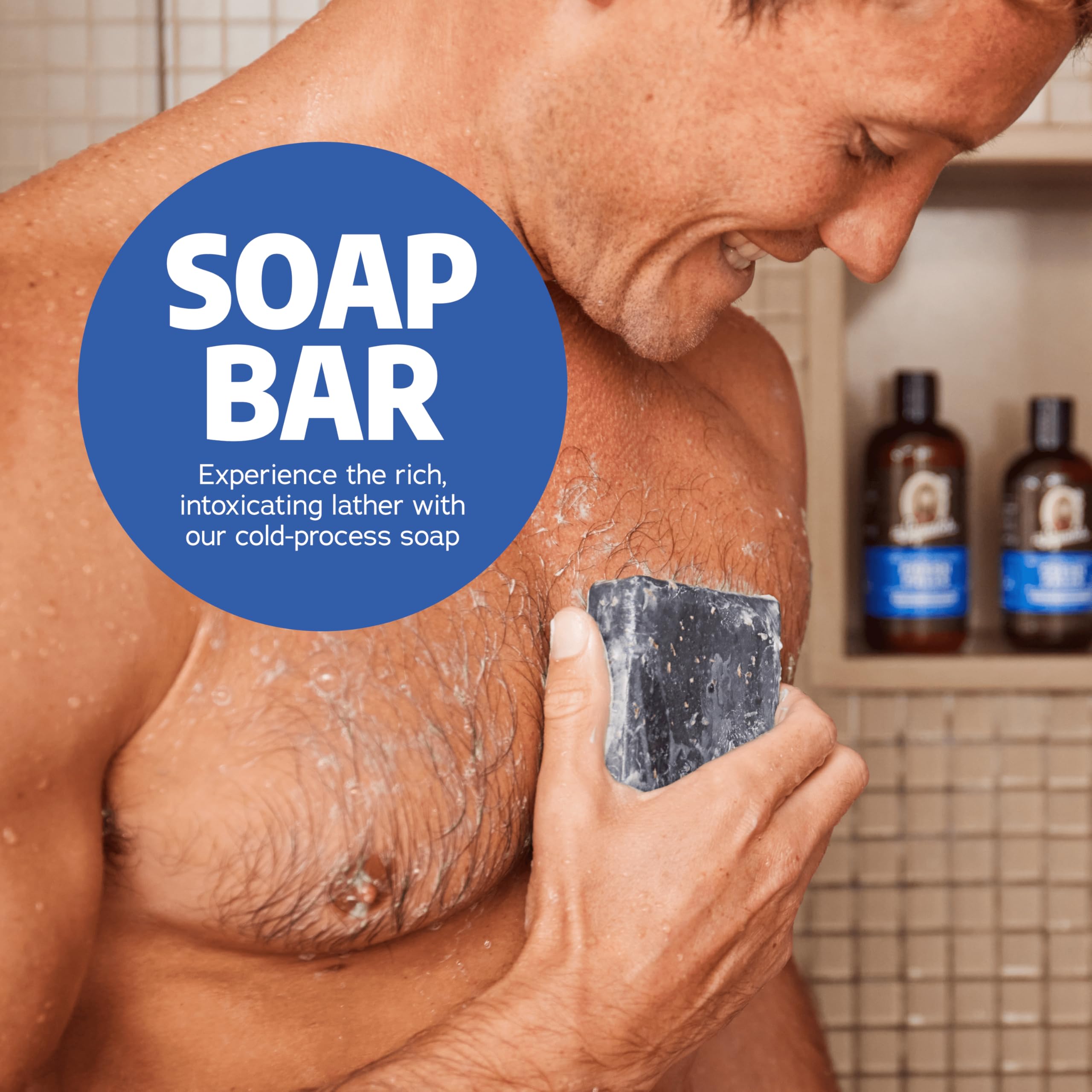 Dr. Squatch Natural Men’s Bar Soap - Cold Process Body Soap Bar with Natural Oils - Gifts for Men - Fresh Falls (142g, 3 pack) Halalzen