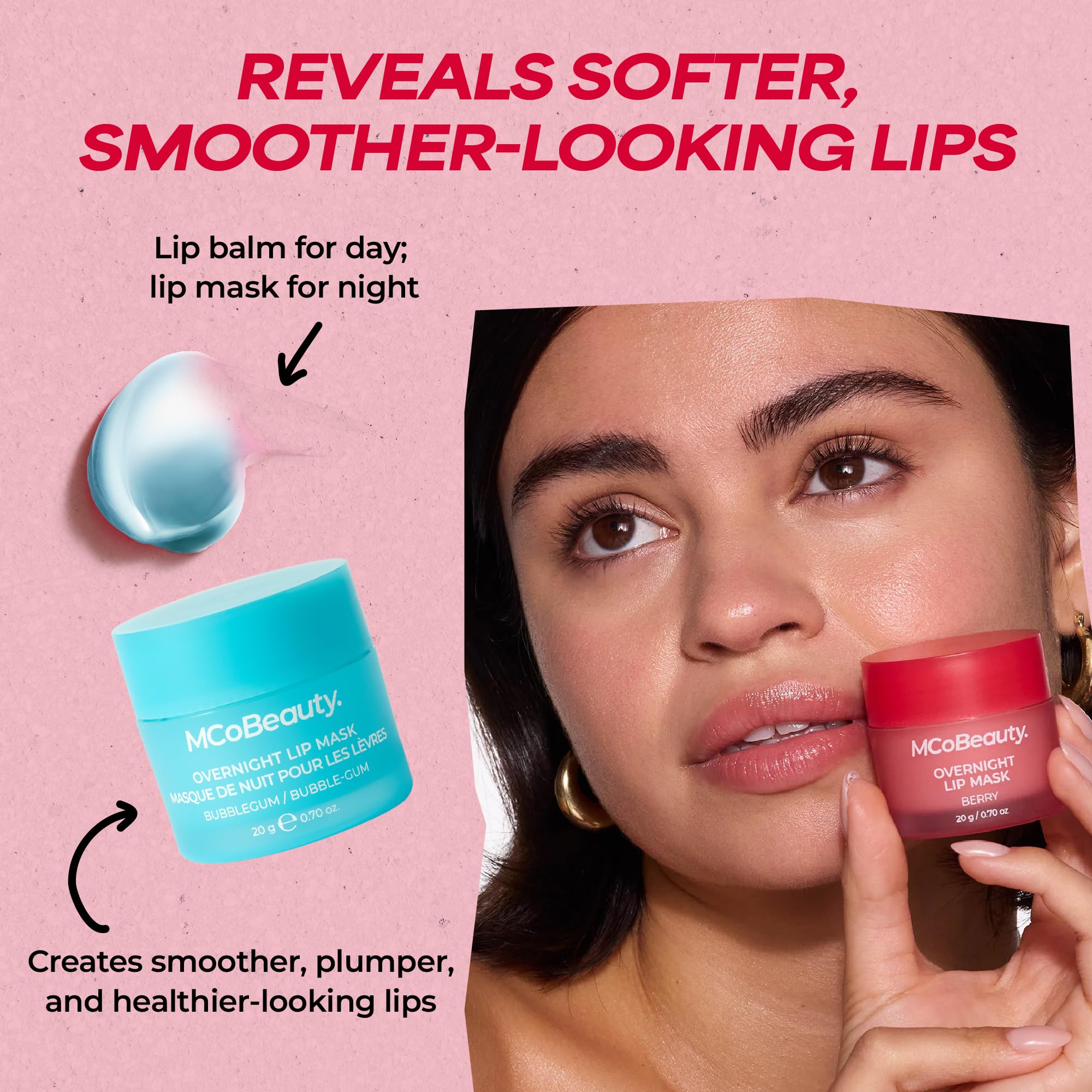 MCoBeauty - Double Duty Lip Mask - Contains Coconut Oil and Vitamin E Lip Balm for Day or Overnight Mask - Vanilla Scent - Skin Care and Makeup Accessories - Holiday Essentials - 15g Halalzen