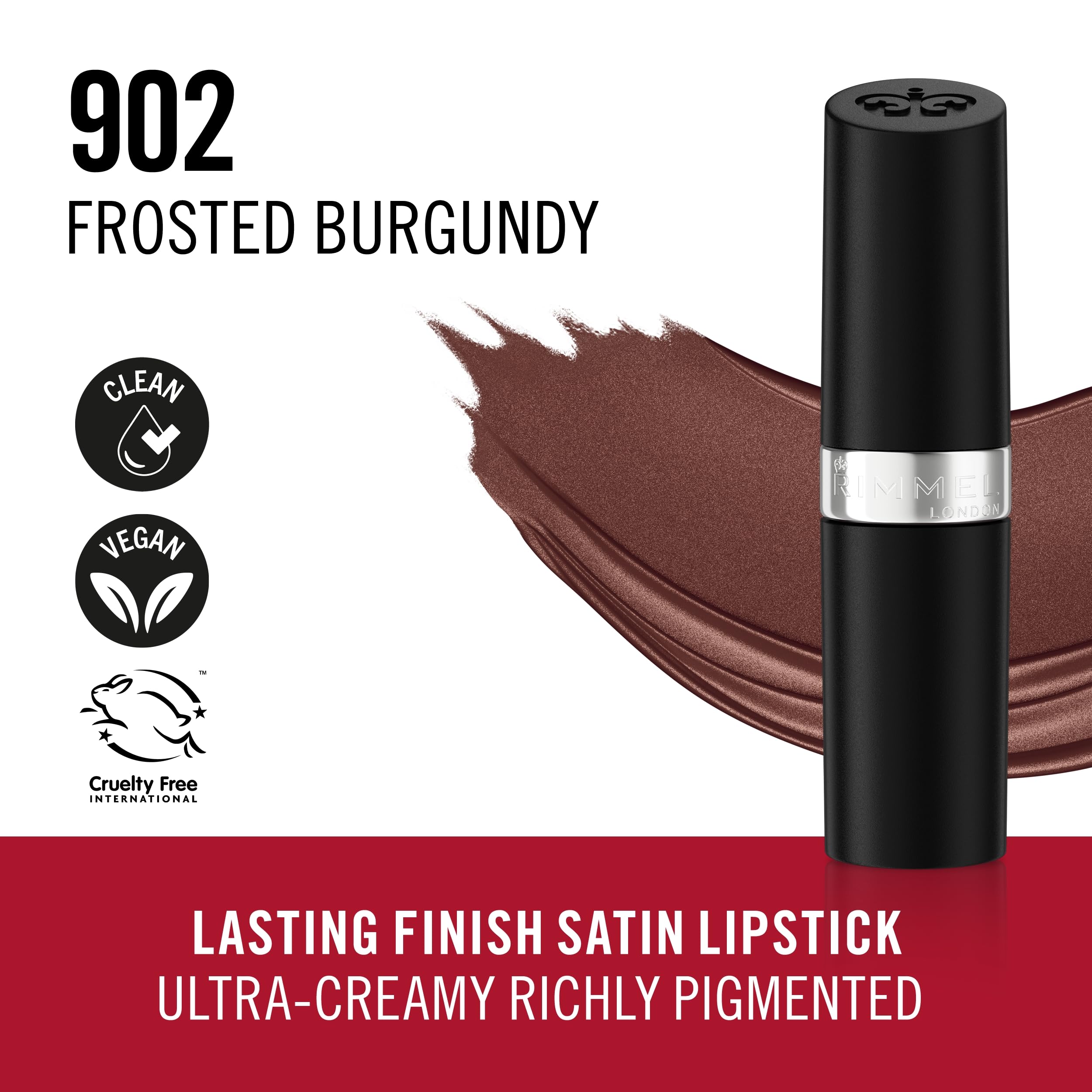 Rimmel Lasting Finish Lipstick 206 Pink-Key-Promise, Creamy Satin Finish, Long Lasting 8 HR Wear, Comfortable Formula, Rich Pigment Halalzen