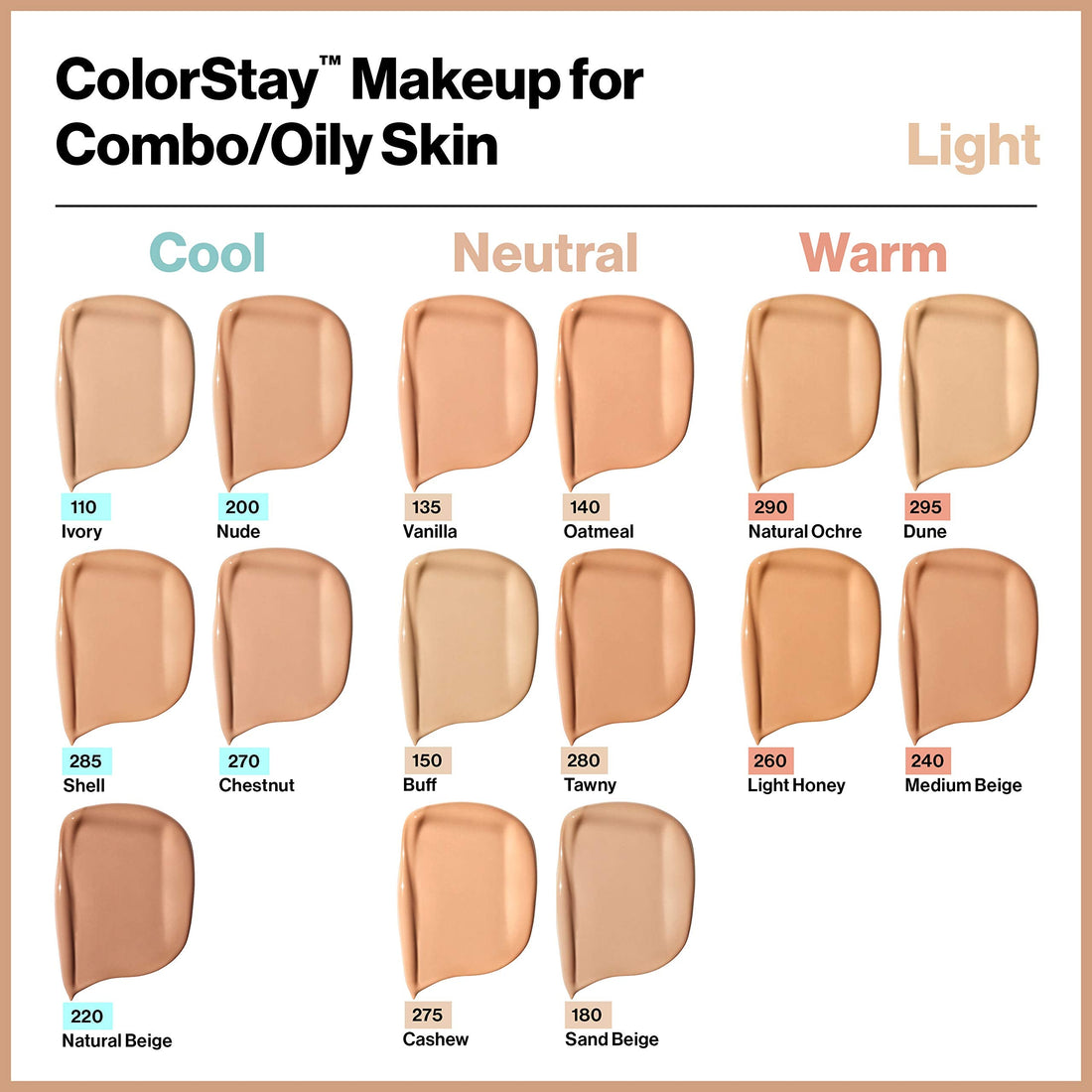 Revlon Colorstay Liquid Foundation Makeup for Combination/Oily Skin SPF15 Medium to Full Coverage (30ml) Matte Finish, Buff (150) Unisex Halalzen