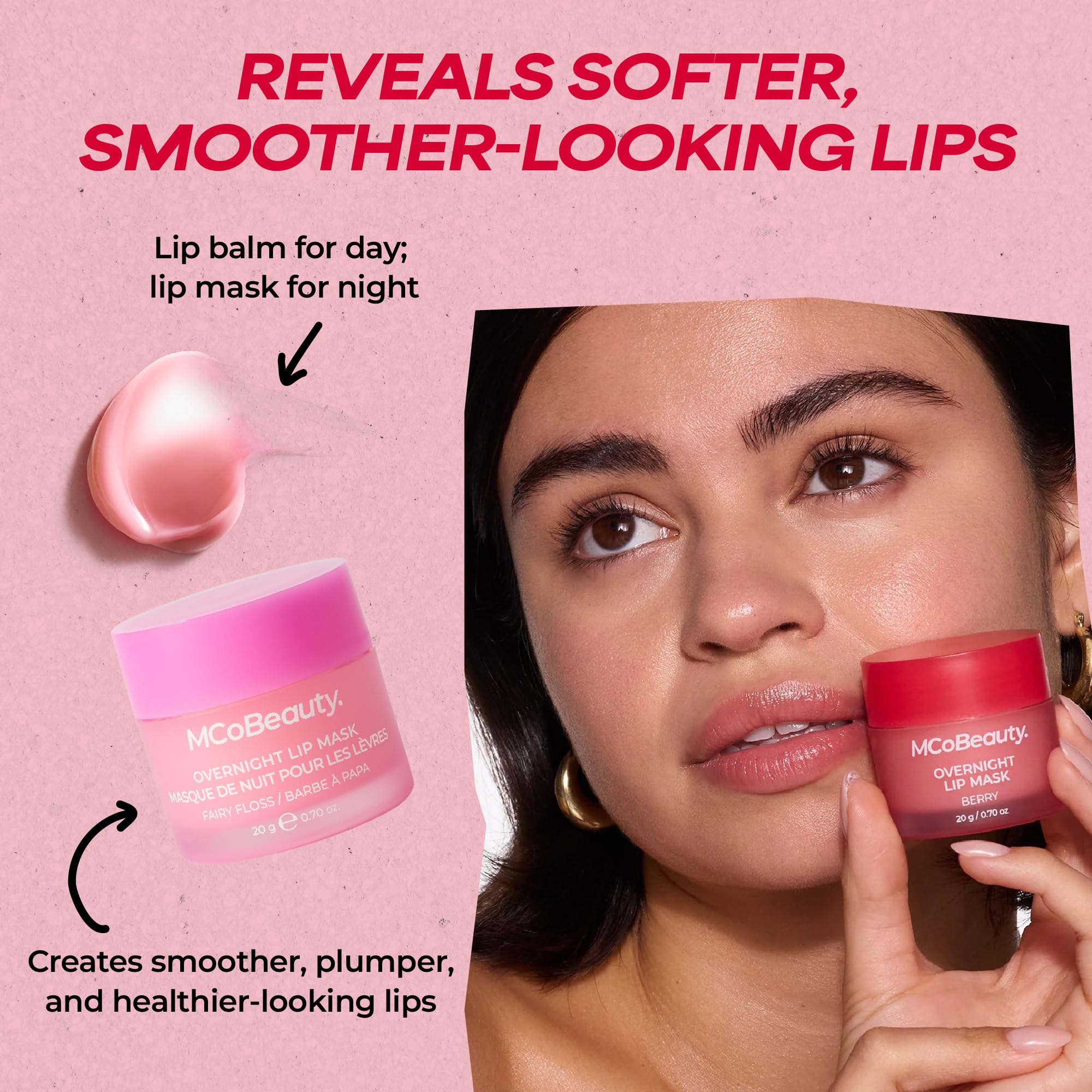 MCoBeauty - Double Duty Lip Mask - Contains Coconut Oil and Vitamin E Lip Balm for Day or Overnight Mask - Vanilla Scent - Skin Care and Makeup Accessories - Holiday Essentials - 15g Halalzen