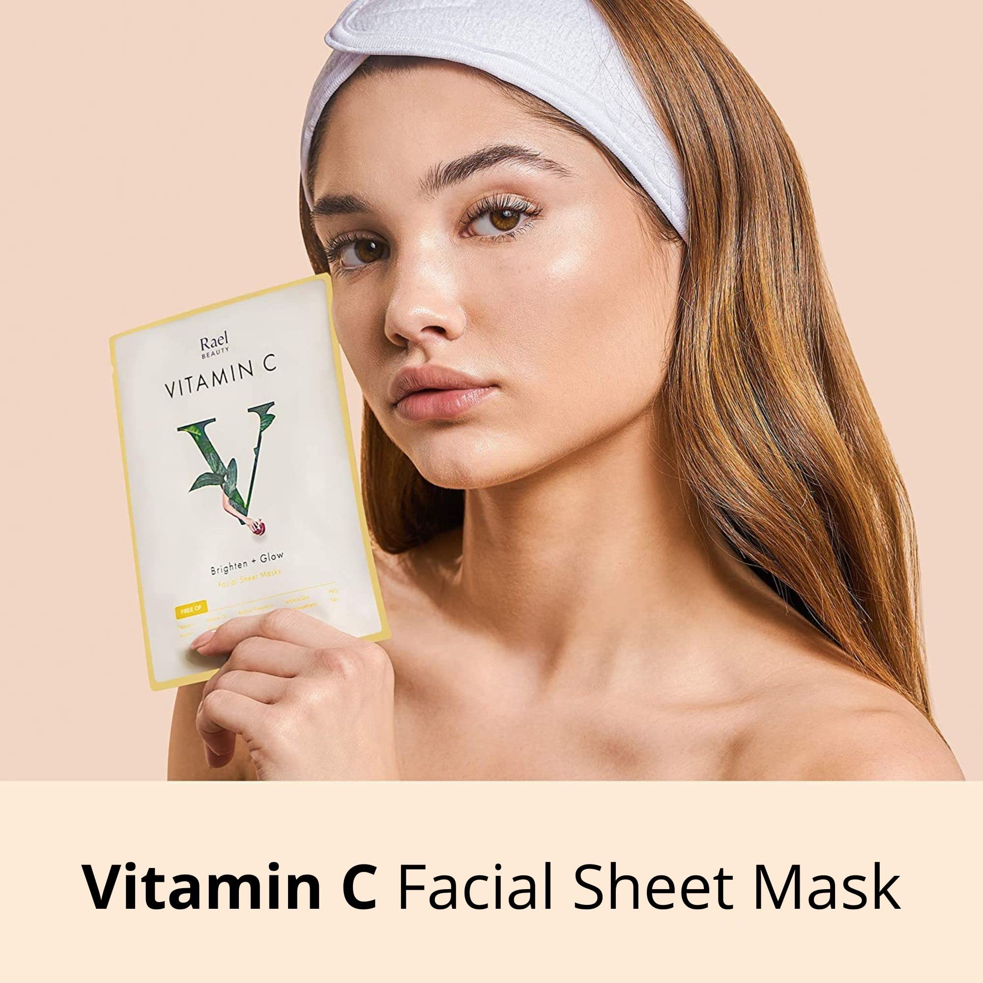 Rael Face Mask Skin Care, Collagen Face Masks - Bamboo Facial Sheet Mask, Korean Skincare, with Collagen Essence and Fruit Extracts, Nourishing and Moisturizing, All Skin Types (Collagen, 5 Sheets) Halalzen