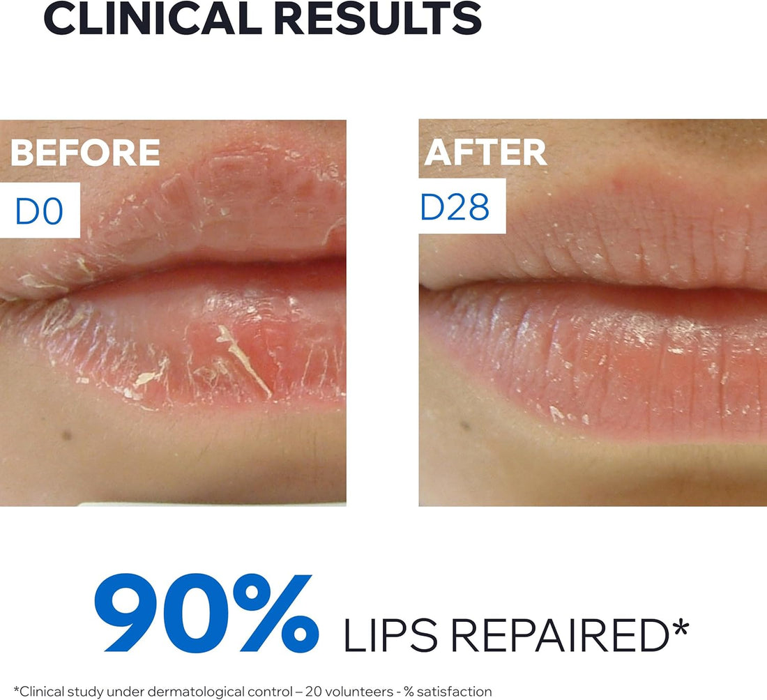 Uriage Bariederm-Cica Protecting Lip Balm with Glycerin - Ultra-Nourishing Lip Repair Ointment for Dry, Chapped, Cracked & Damaged Lips - Soothes & Repairs Lips - Fragrance-free - 15ml
