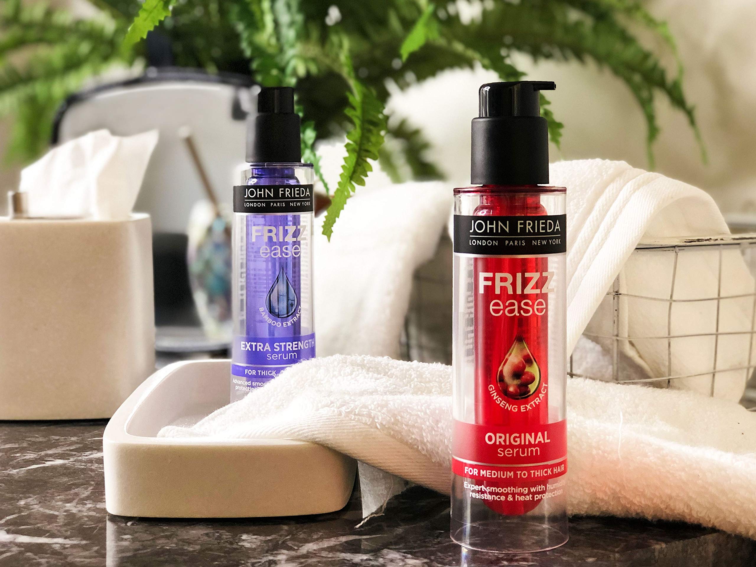 John Frieda Frizz Ease Original Serum 50ml, Hydrating Anti-Frizz Serum for Medium to Thick Hair
