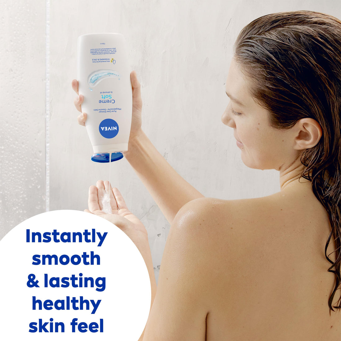NIVEA Care Shower Creme Soft (250 ml) Enriched with Almond Oil, Moisturising Gel Body Wash, Skin Moisturiser with Mild Scent