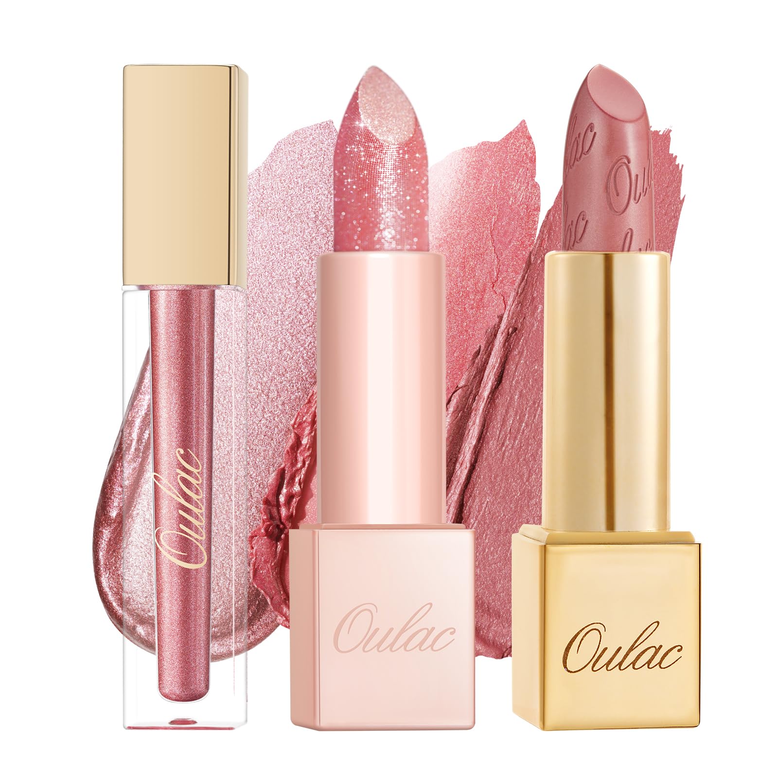Oulac Metallic Diamond Shine Liquid Lip Gloss - Glitter Glossy for Lip & Eye, Long Lasting 24H + & Waterproof, Lightweight Lip Stain, 3D Metallic Finish, No Transfer, Vegan, 4.5ml,MD05 Loose Control Halalzen