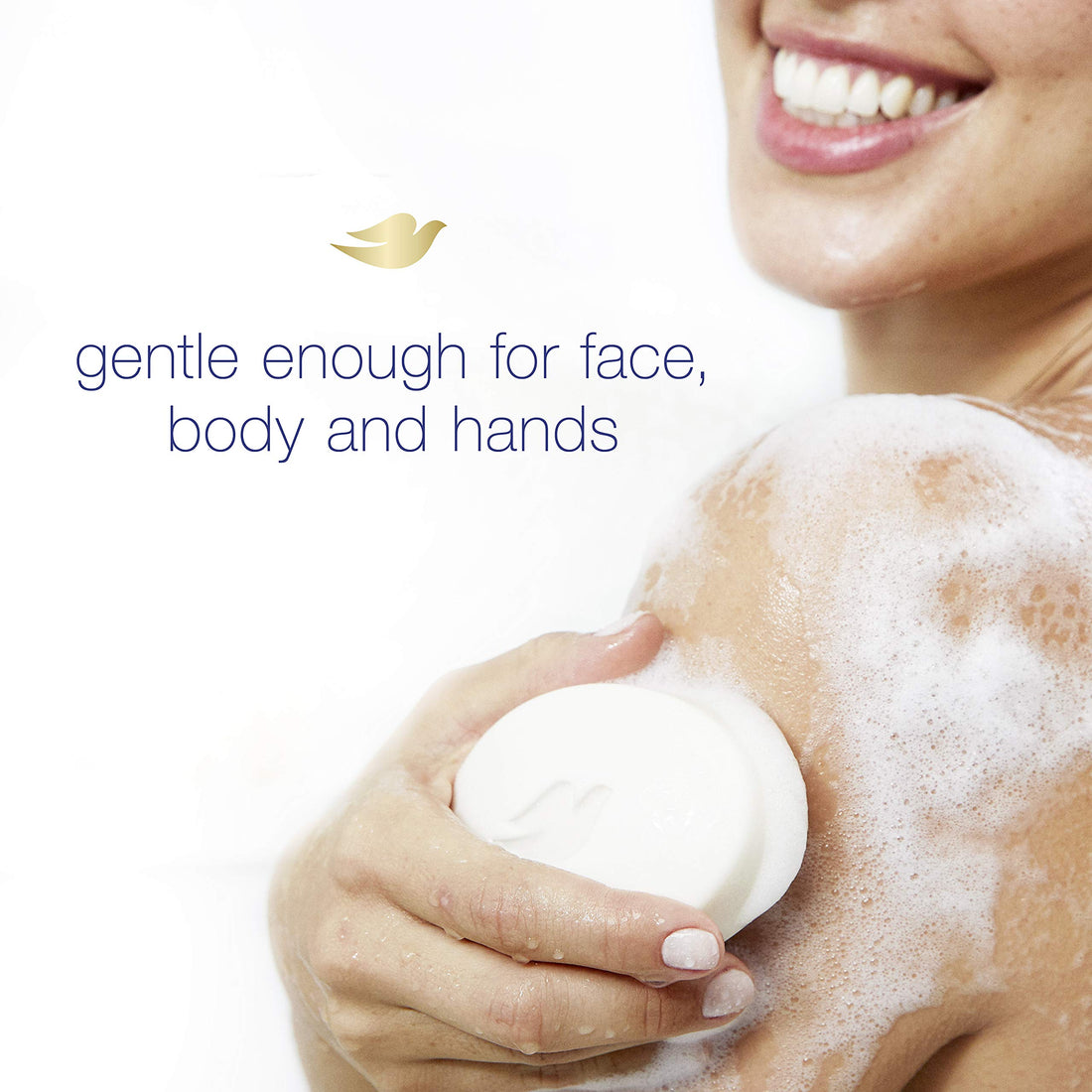 Dove Beauty Bar Soap Shea Butter, 8 Bars for Nourished, Radiant Skin, Enriches Skin 3.75 oz