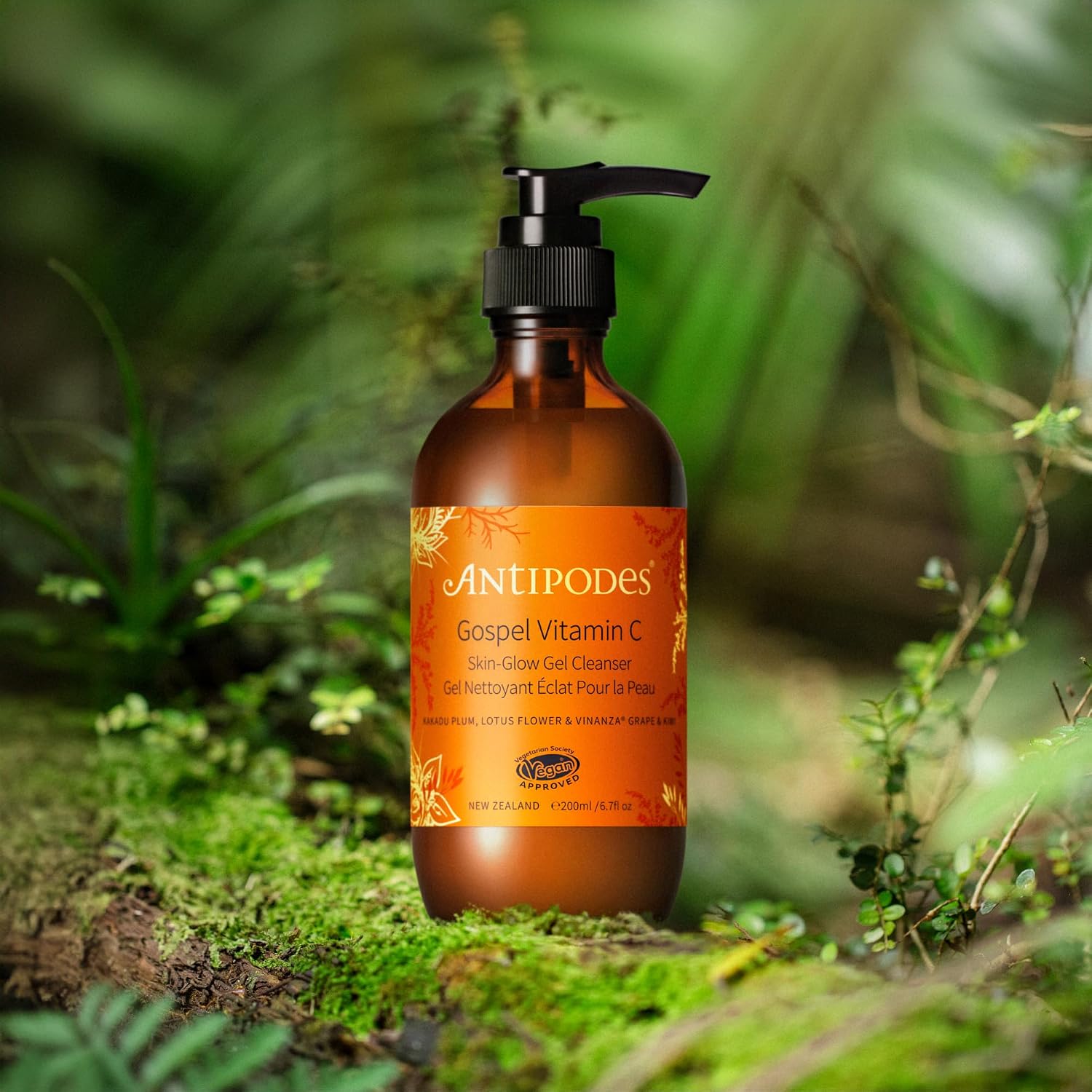 Antipodes Gospel Vitamin C Face Cleanser – Brightening Skincare Ingredients - Skincare for Glowing Skin –Vegan – 200 ml