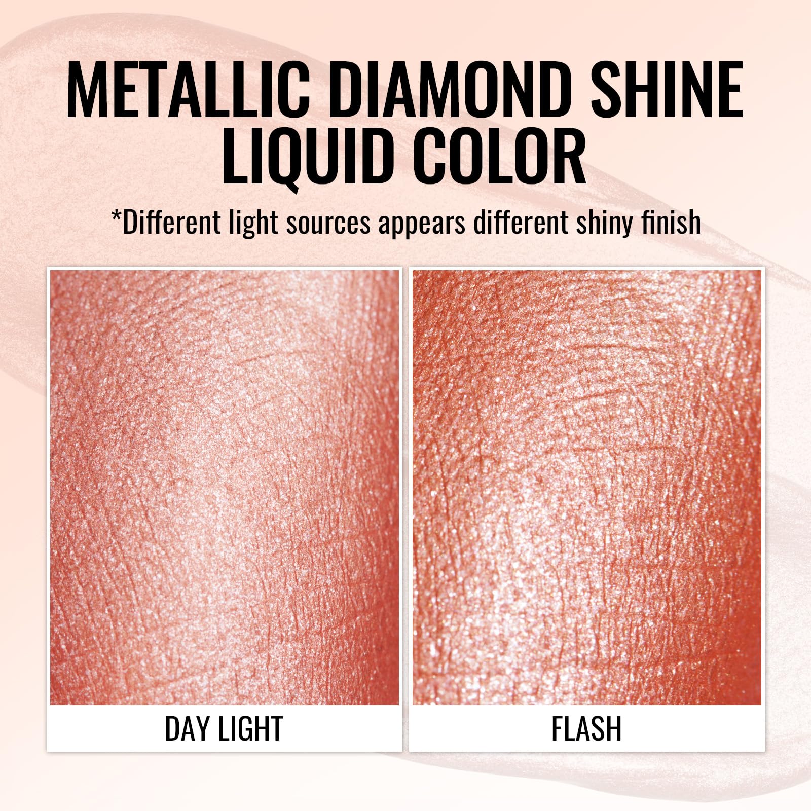 Oulac Metallic Diamond Shine Liquid Lip Gloss - Glitter Glossy for Lip & Eye, Long Lasting 24H + & Waterproof, Lightweight Lip Stain, 3D Metallic Finish, No Transfer, Vegan, 4.5ml,MD05 Loose Control Halalzen