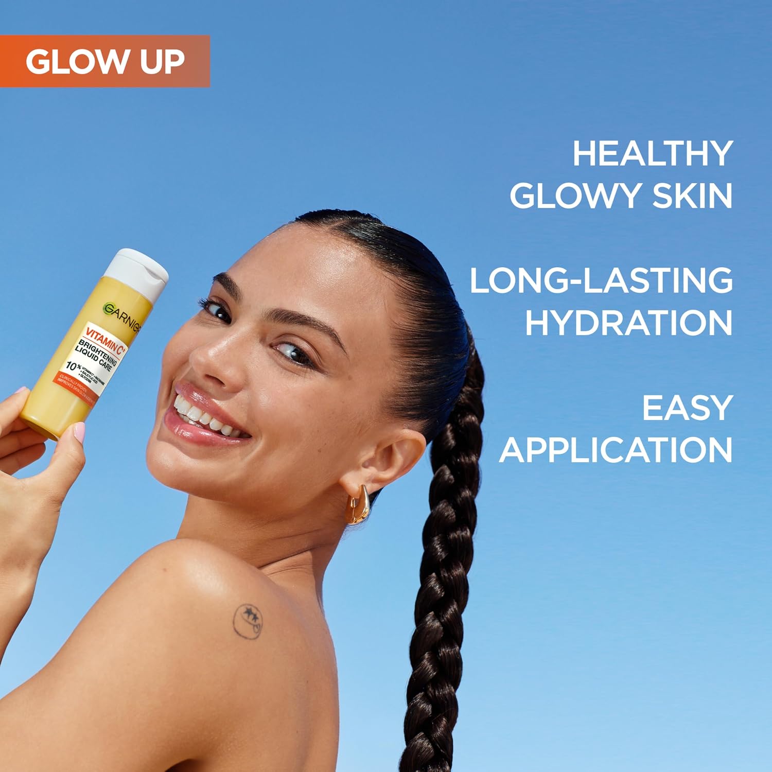 Garnier Vitamin C Brightening Liquid Care Toner with 10% Glycerin + Niacinamide + Vitamin C + Salicylic acid - Dermatologically tested, Vegan Formula, Cruelty-Free approved - 120ML