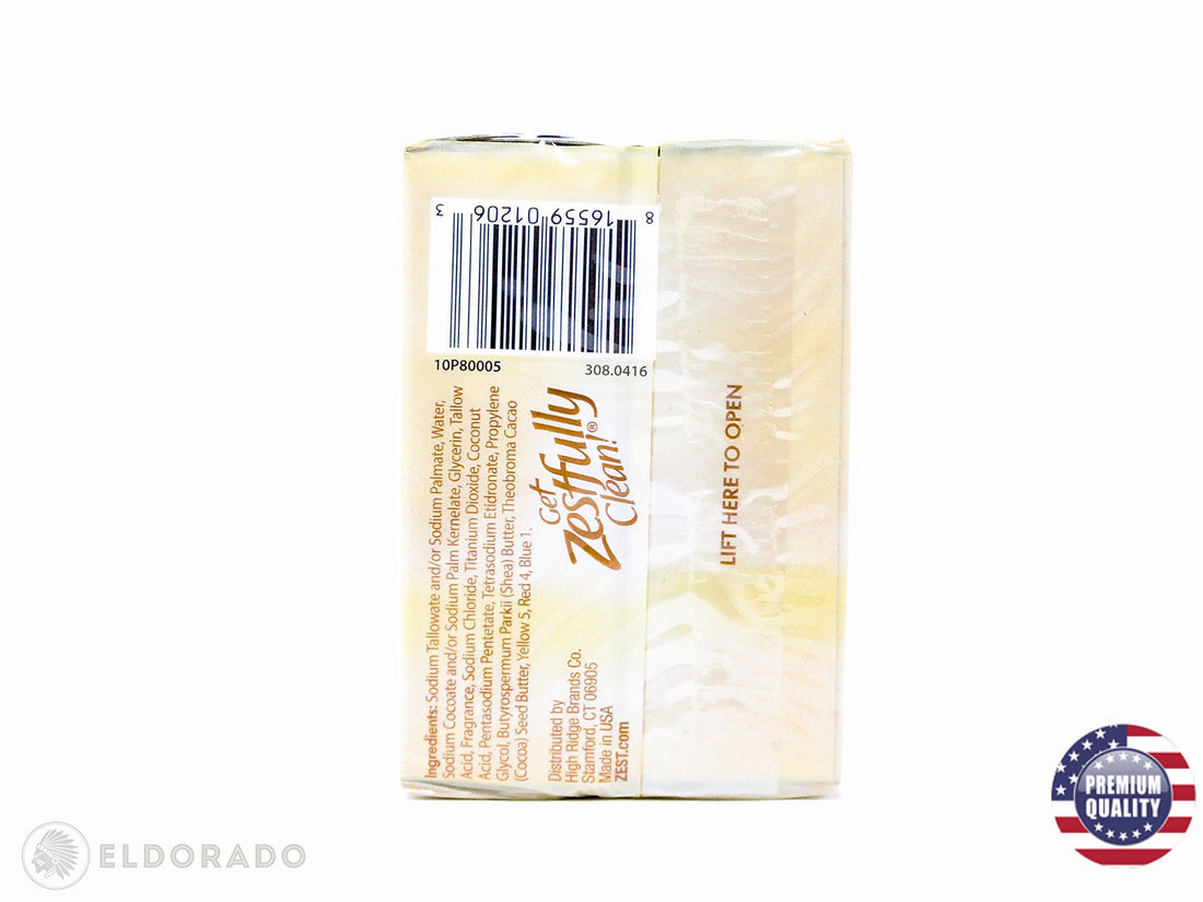 Zest Bar Soap - 8 Bars - Enriched With Cocoa Butter And Shea for Ultra Moisturizing Cleansing - Leaves Your Body Feeling Silky Smooth And Deeply Moisturized