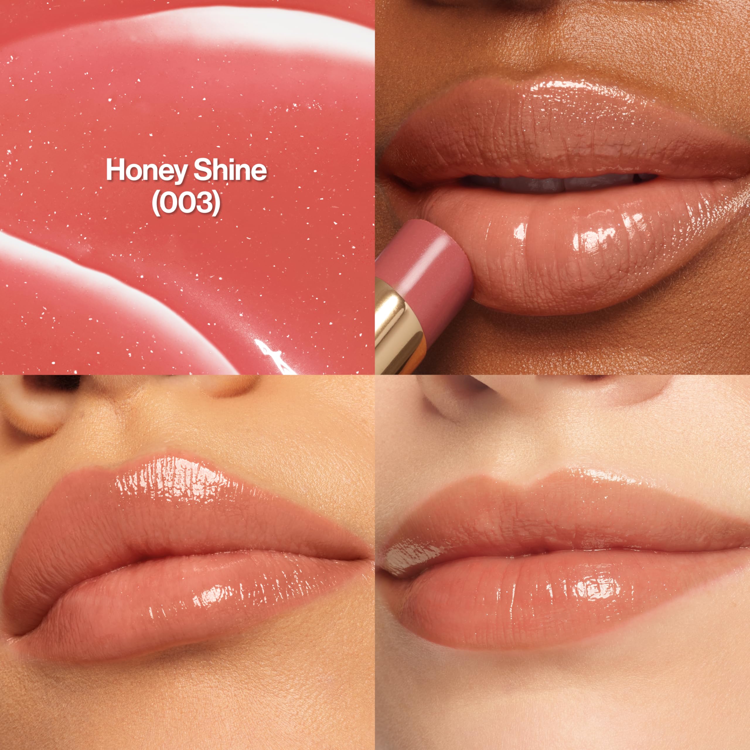 REVLON Super Lustrous Glass Shine Balm, Hydrating Tinted Lip Balm with Hyaluronic Acid, Aloe & Rose Quartz, 008 Rum Raisin, 0.11 oz