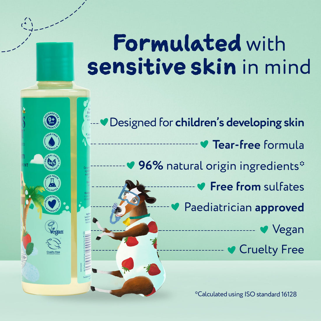 Childs Farm Kids 3 in 1 Swim, Strawberry & Mint - Body Wash, Shampoo & Conditioner | Tear-free | Suitable for Dry, Sensitive Skin, 250ml