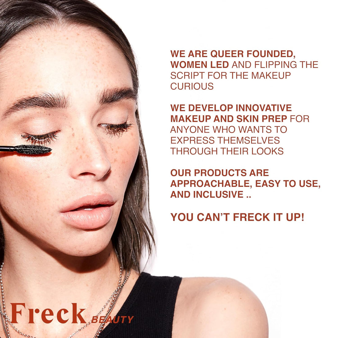 Freck Beauty LASHROCKET Mascara | Angereichert mit wimpernverstärkenden Peptiden, volumengebend, pflegend & nährend | Länger & stärker nach jeder Anwendung, wischfest, für alle Wimperntypen | Schwarz
