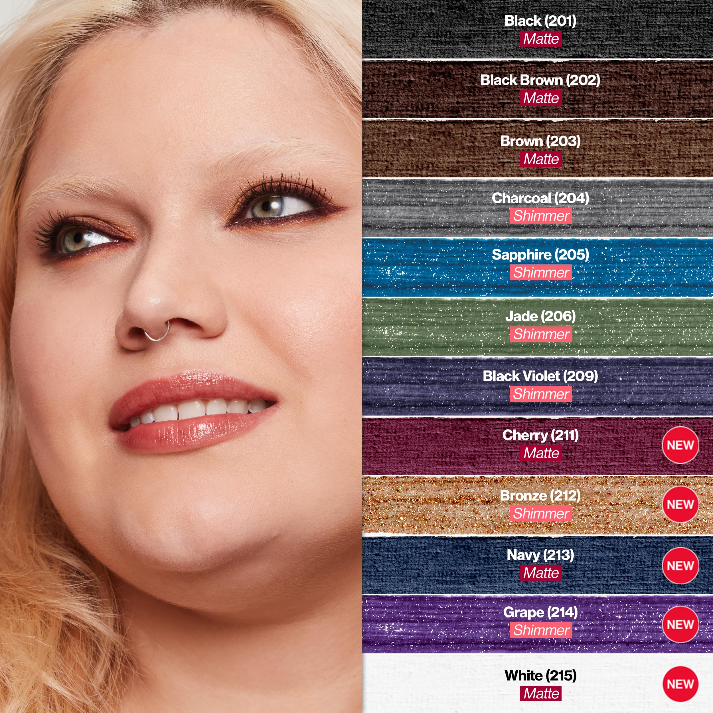 Revlon ColorStay Pencil Waterproof Eyeliner, Smudge-Proof, Eye Makeup with Built-In Sharpener, 201 Black, 2 pack