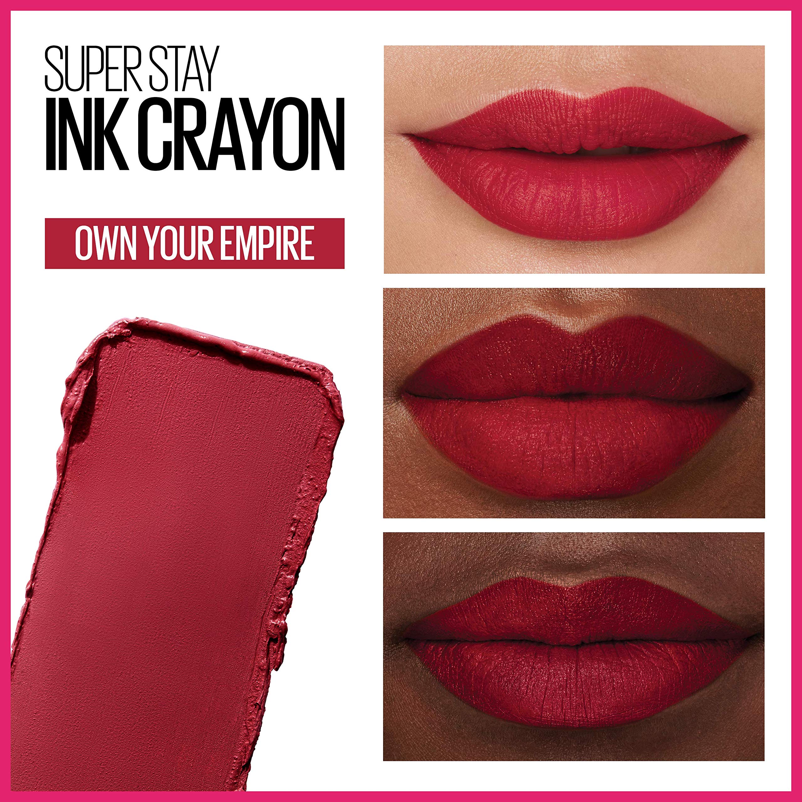 Maybelline Super Stay Ink Crayon Matte Longwear Lipstick Makeup, 150 Chase Dreams, 0.04 oz