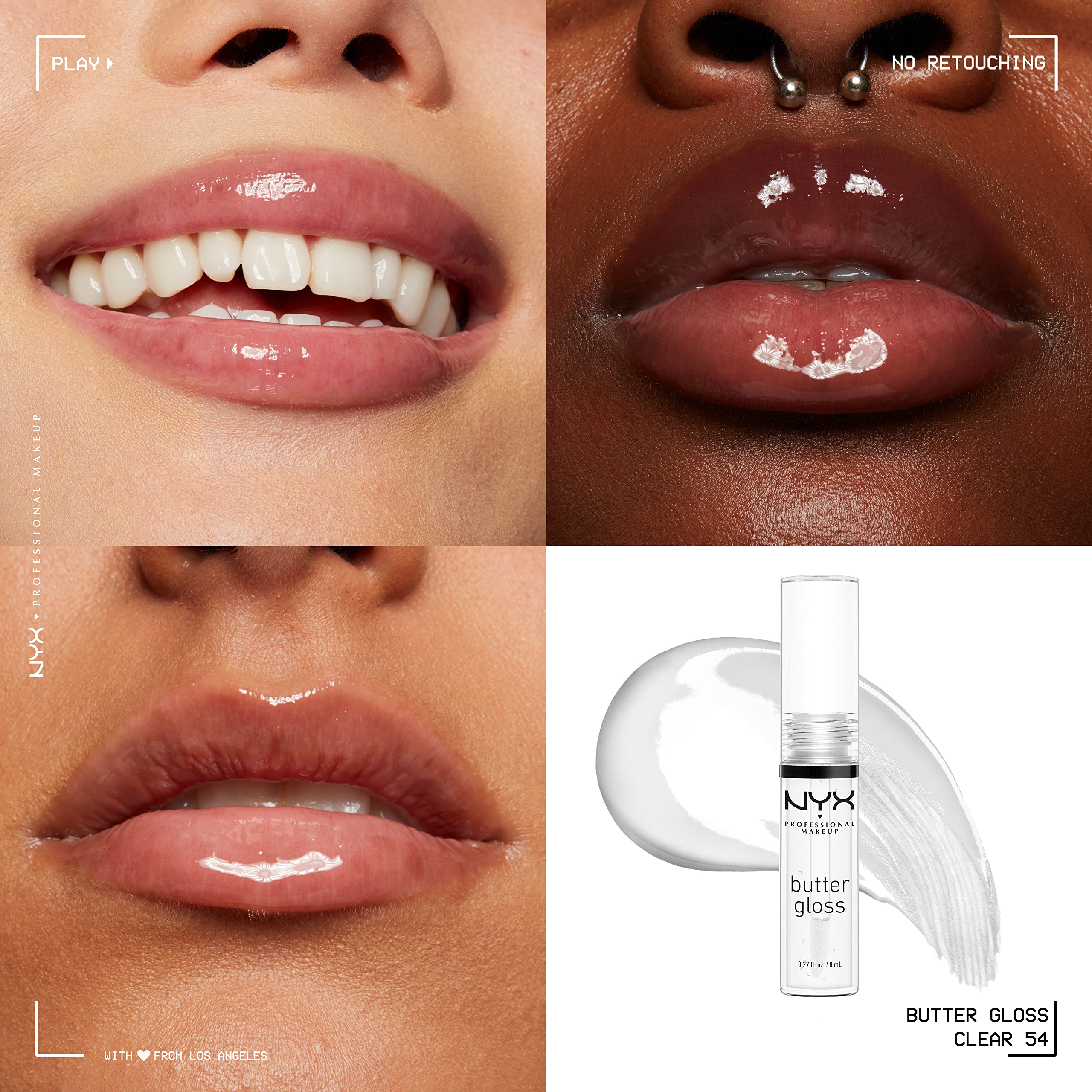 NYX PROFESSIONAL MAKEUP Butter Gloss, Non-Sticky Lip Gloss - Madeleine (Mid-Tone Nude)