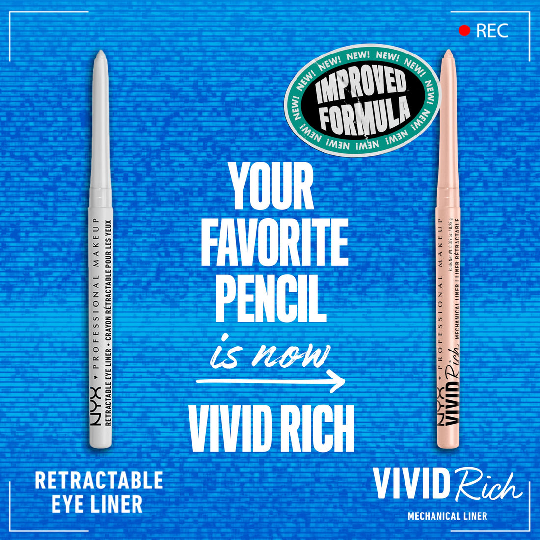 NYX PROFESSIONAL MAKEUP Vivid Rich Mechanical Eye Pencil, Vivid Rich Mechanical, Creamy Retractable Eyeliner - Smokin Topaz, Brown Eyeliner