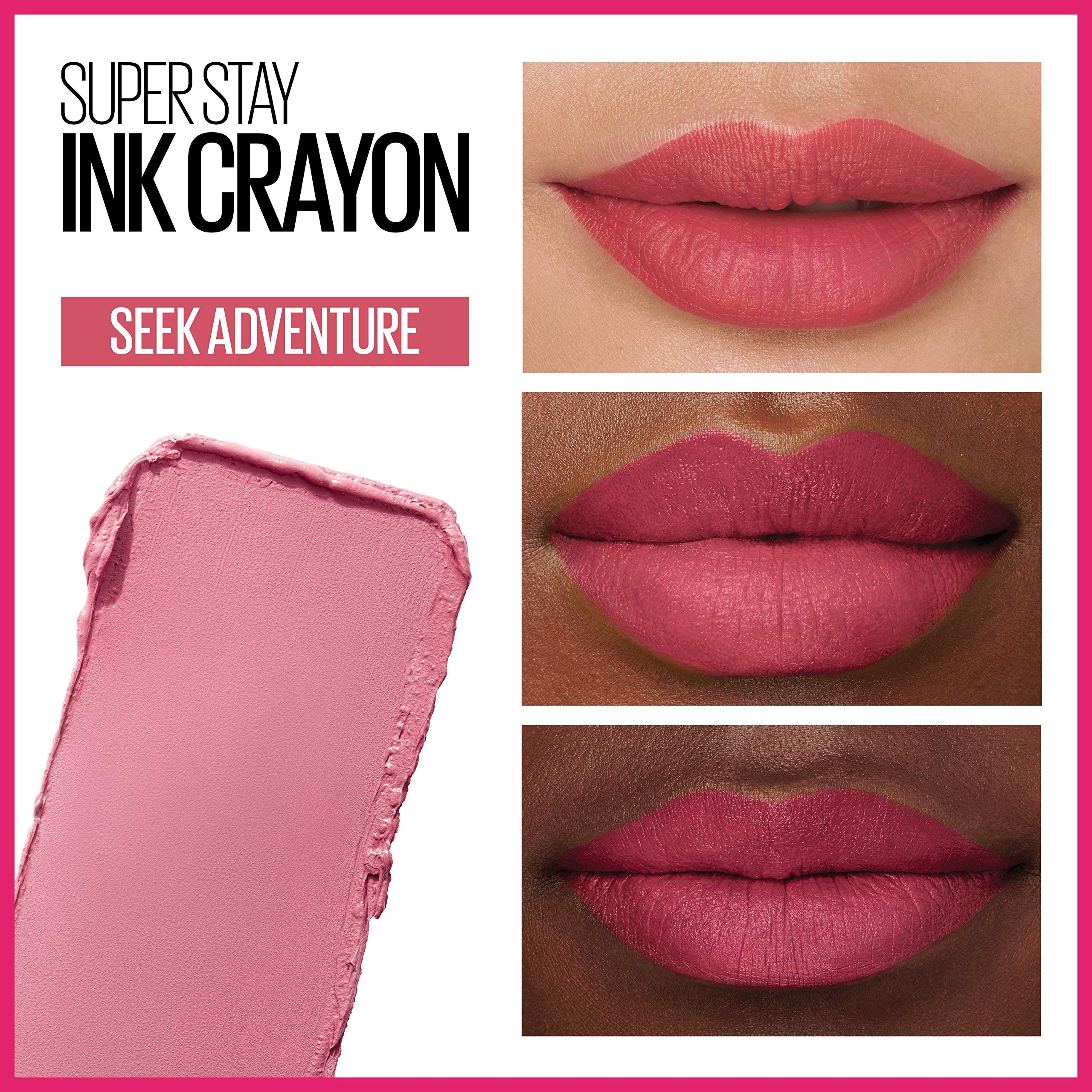 Maybelline Super Stay Ink Crayon Matte Longwear Lipstick Makeup, 150 Chase Dreams, 0.04 oz