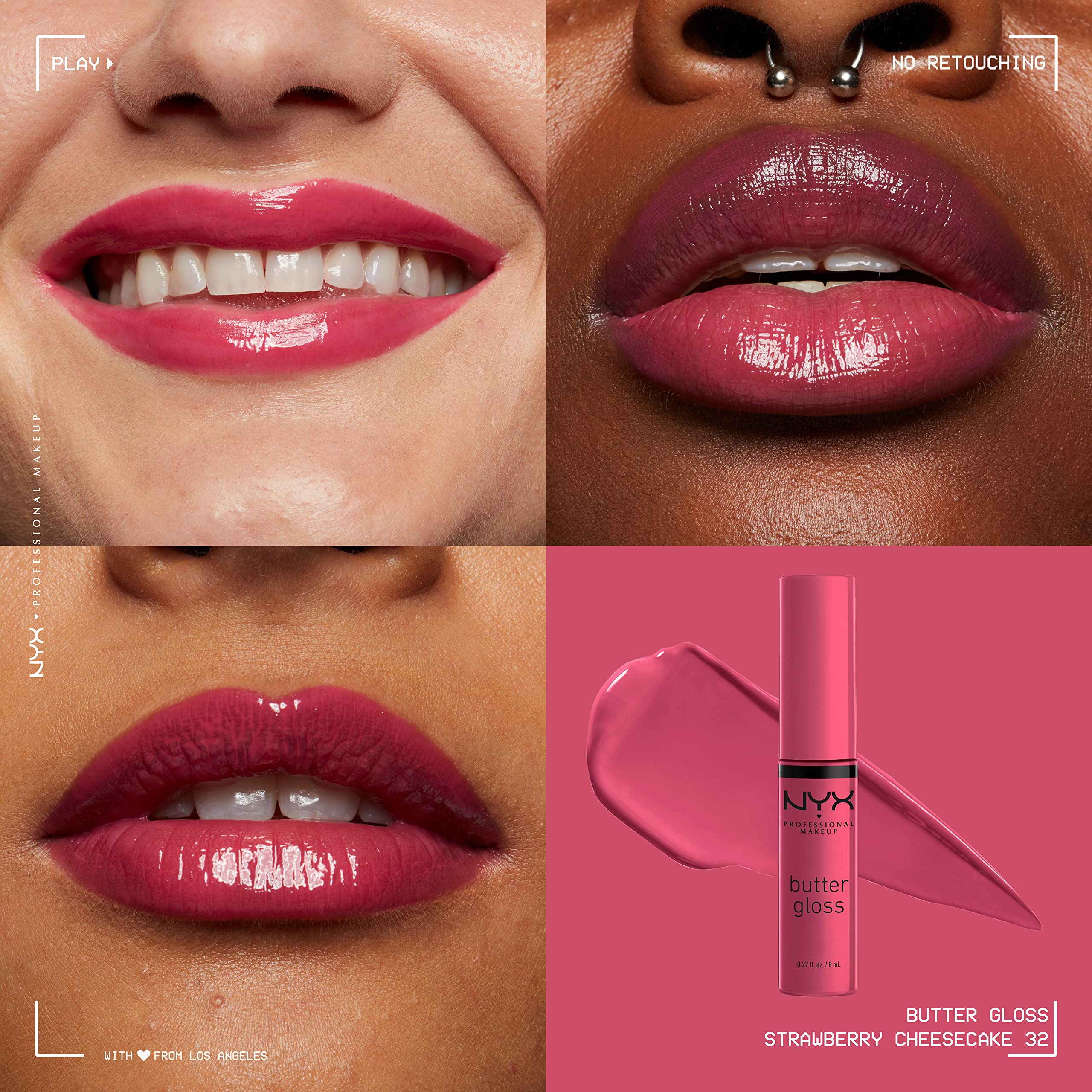 NYX PROFESSIONAL MAKEUP Butter Gloss, Non-Sticky Lip Gloss - Madeleine (Mid-Tone Nude)