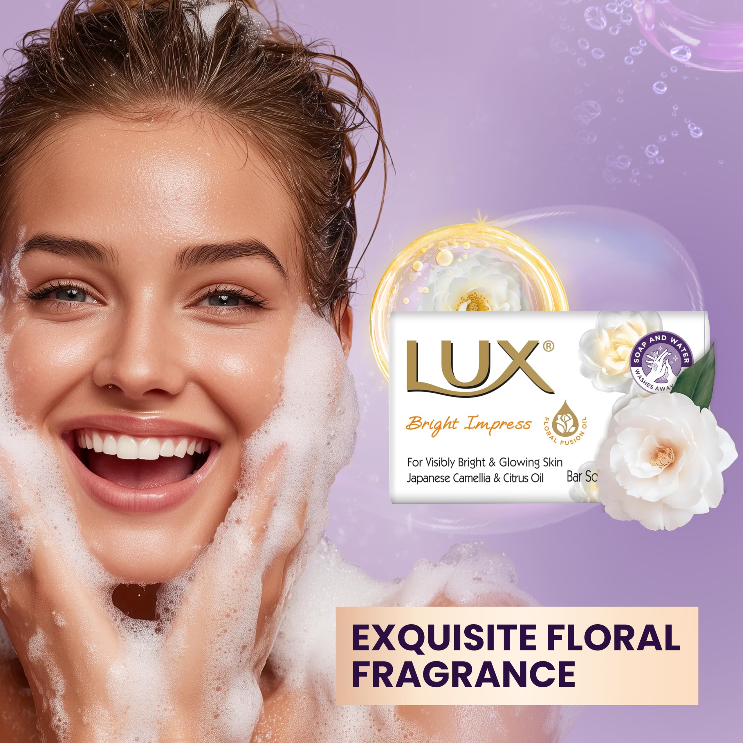 LUX Velvet Touch Soap Bar, Jasmine & Almond Oil, For Smooth Fragrant Skin, 80g (12 Pack) Halalzen