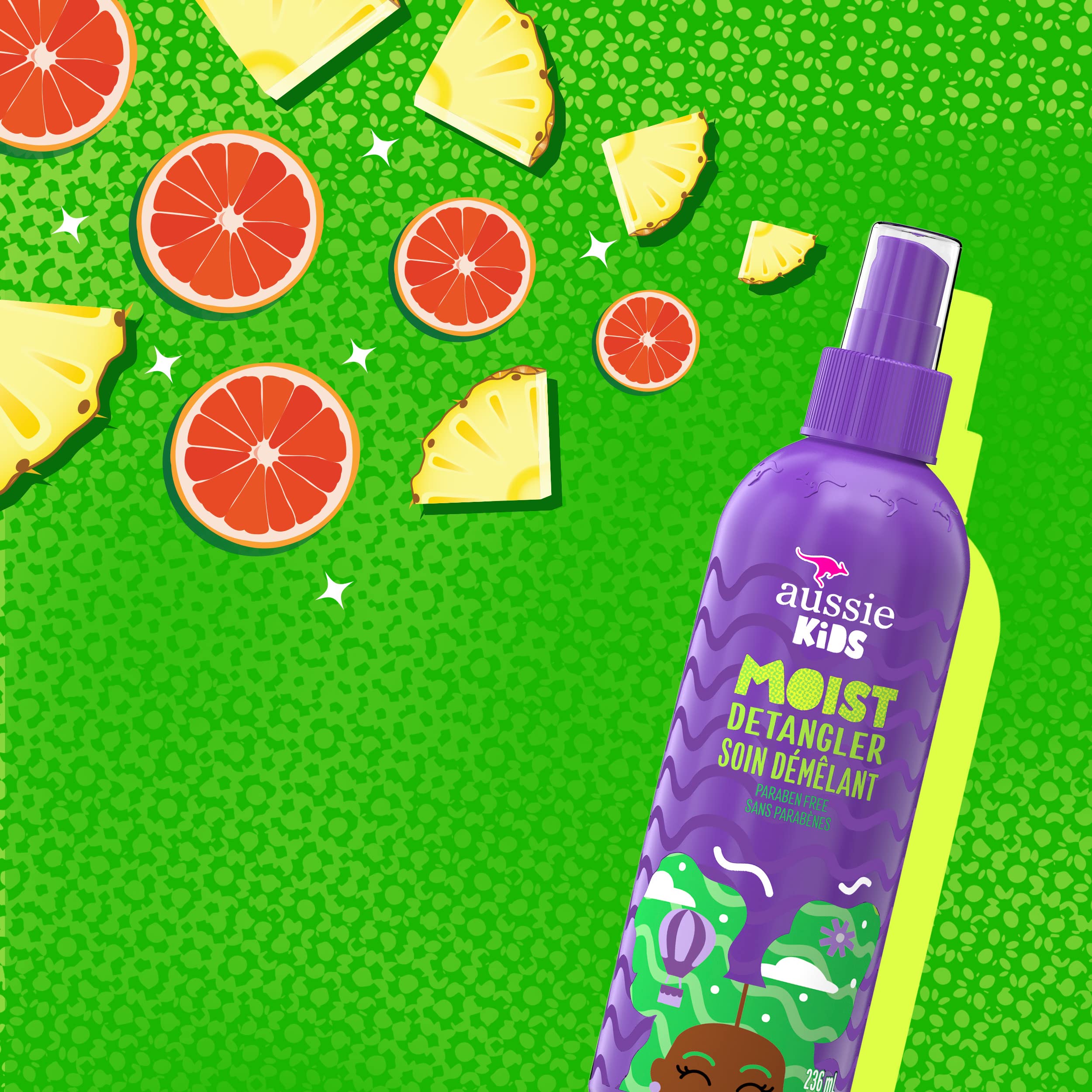 Aussie Kids Moist Detangler Spray, Sulfate & Paraben Free, Moisturizing & Tangle-Free Hair Care for Kids, Cruelty-Free, 8 Fl Oz Each, 3 Pack Halalzen