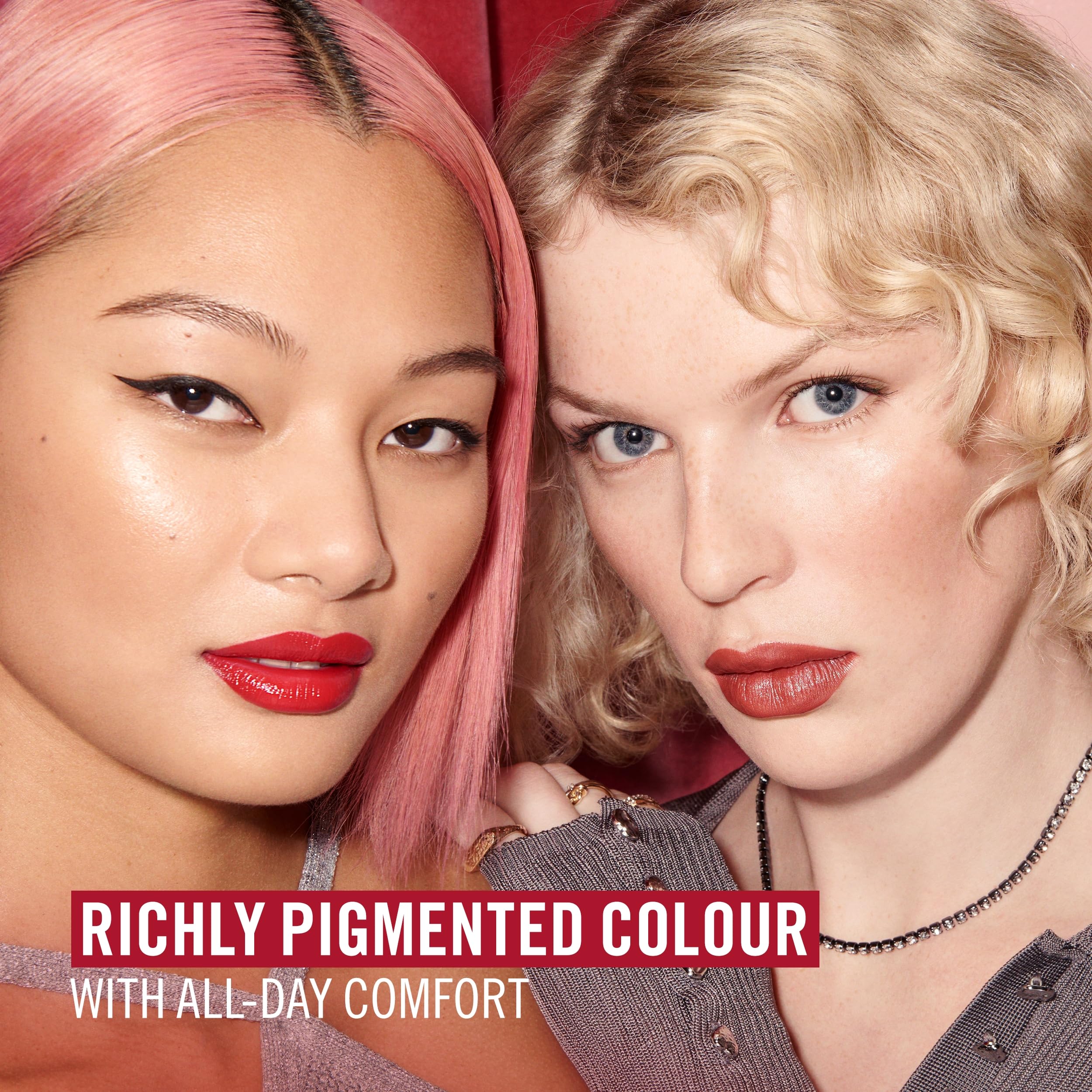 Rimmel Lasting Finish Lipstick 206 Pink-Key-Promise, Creamy Satin Finish, Long Lasting 8 HR Wear, Comfortable Formula, Rich Pigment Halalzen