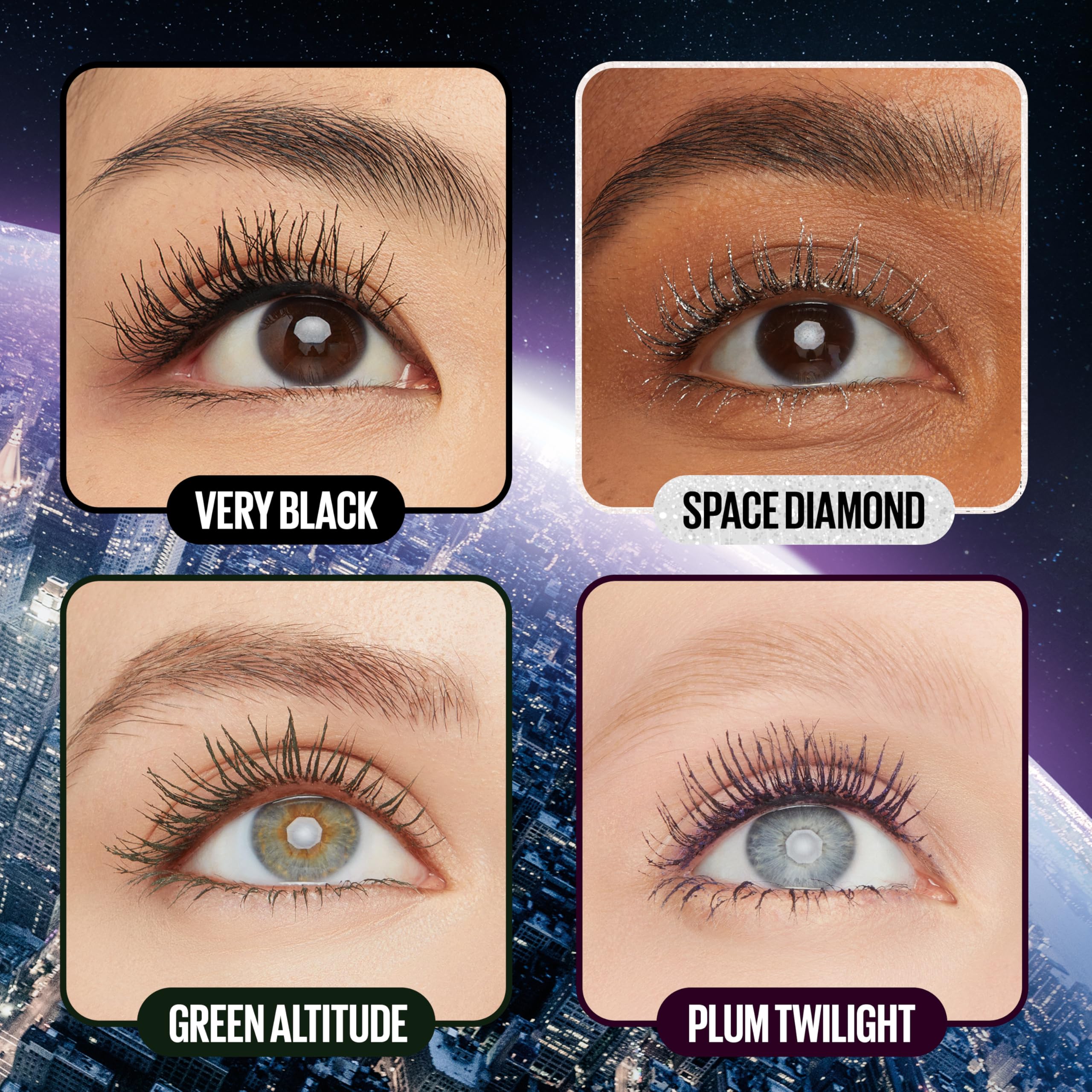 Maybelline Lash Sensational Sky High Washable Mascara Make-up, Volumen, Verlängerung, Definition, Schwung, Multiplikation, aufbaufähige Formel, Very Black, 1 Stück