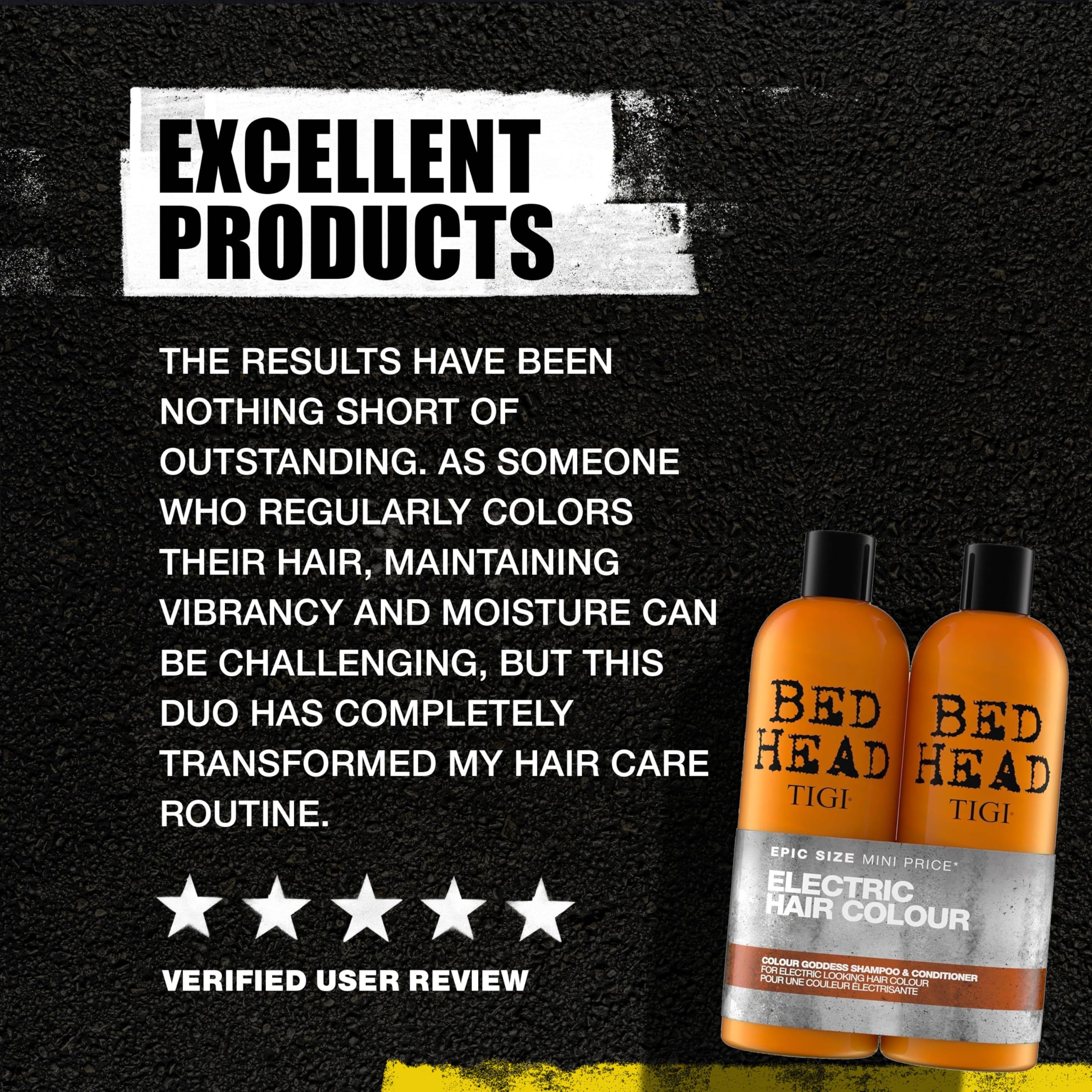 Bed Head by TIGI Colour Goddess Shampoo and Conditioner Set, 2x 750ml, Hair Treatment for Coloured, Dry & Damaged Hair, Moisturising Shea Butter & Keratin for Smooth, Frizz-Free Locks