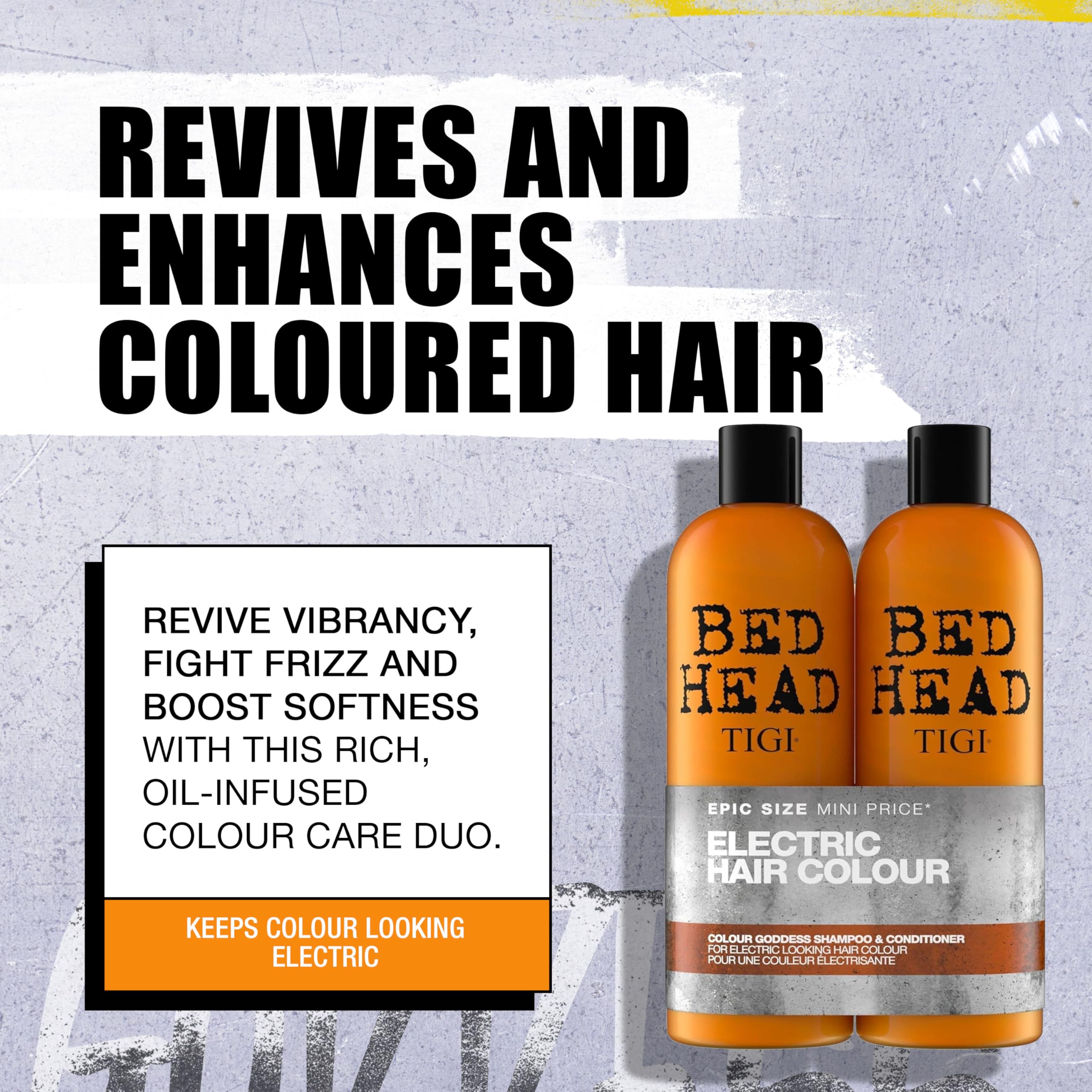Bed Head by TIGI Colour Goddess Shampoo and Conditioner Set, 2x 750ml, Hair Treatment for Coloured, Dry & Damaged Hair, Moisturising Shea Butter & Keratin for Smooth, Frizz-Free Locks