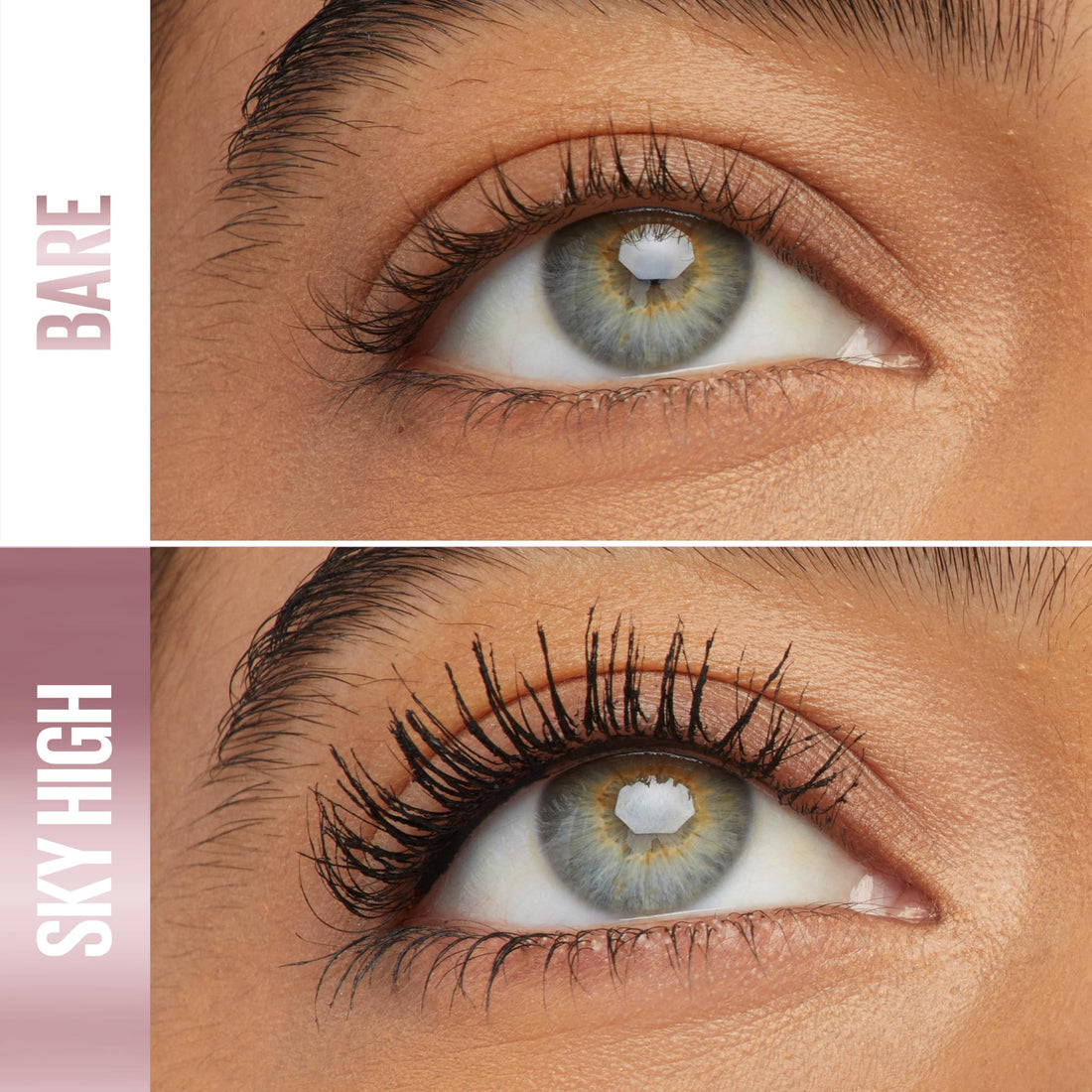 Maybelline Lash Sensational Sky High Washable Mascara Make-up, Volumen, Verlängerung, Definition, Schwung, Multiplikation, aufbaufähige Formel, Very Black, 1 Stück