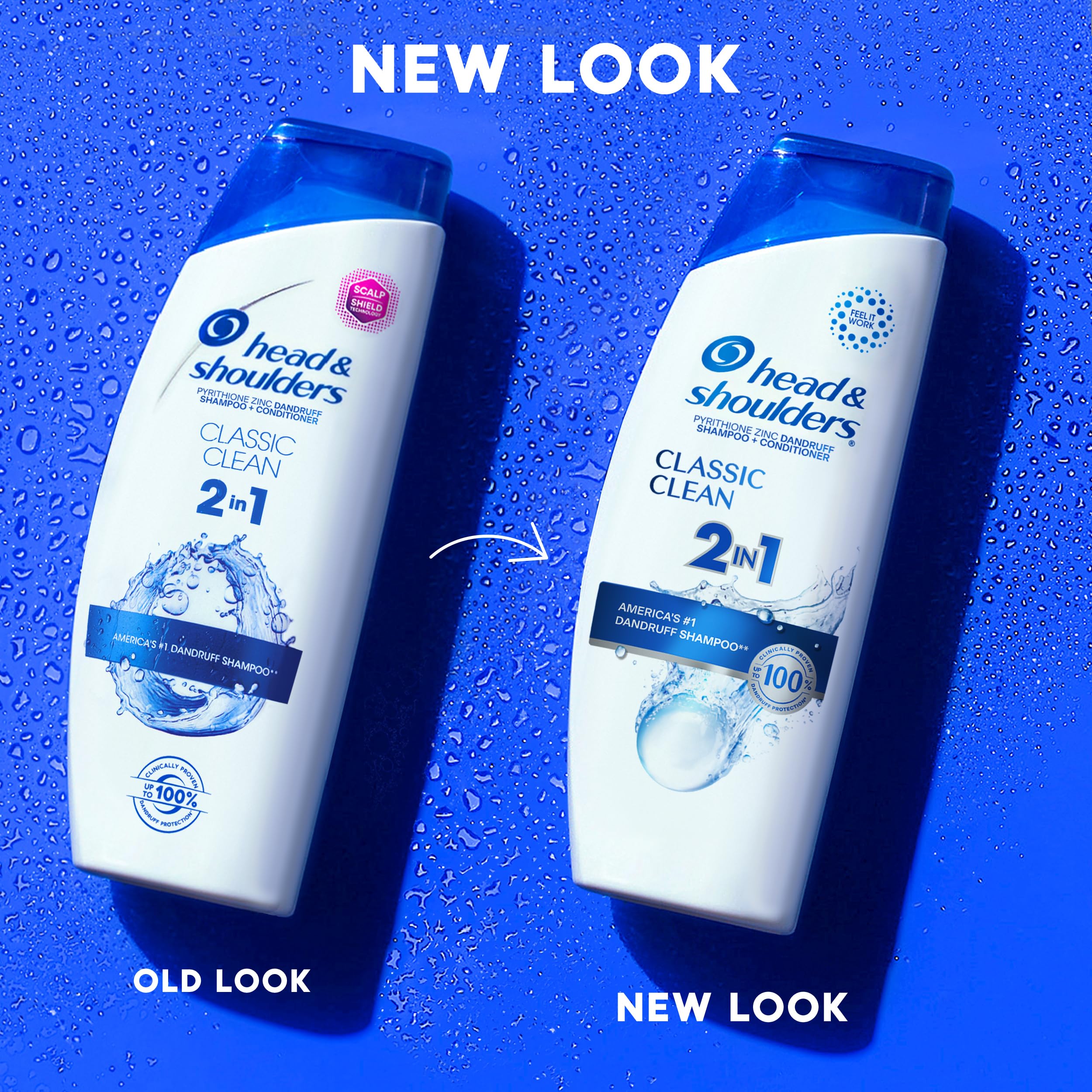 Head & Shoulders Anti-Dandruff Shampoo and Conditioner, Classic Clean 2-in-1, 1% Pyrithione Zinc, Flake Control, Deep Clean, Scalp Care, Fresh Scent, 8.45 fl oz Halalzen
