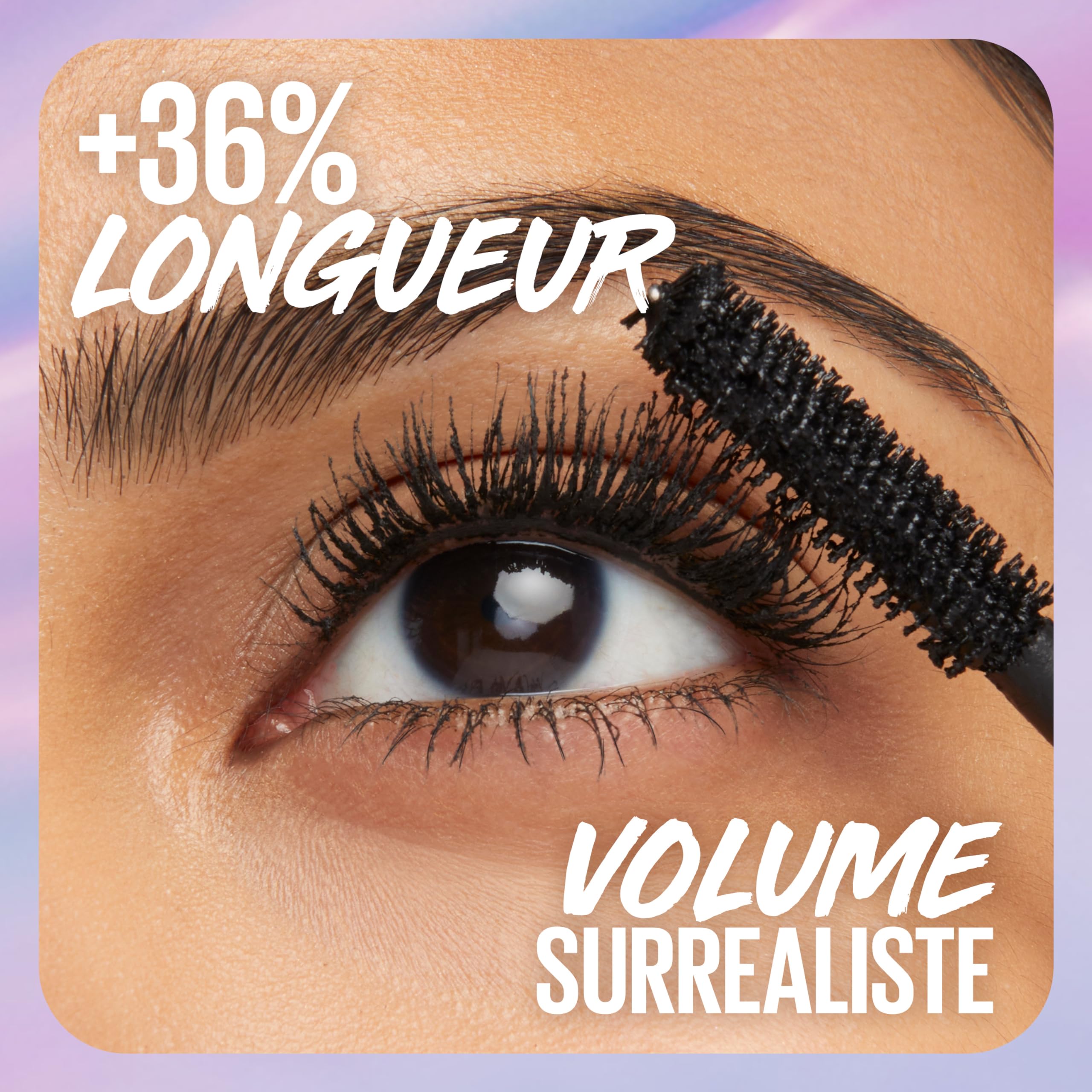 Maybelline Extension Mascara, Salon-Like Extension, Provides +36% More Length & X10 Volume, Hybrid-Fiber Technology & Extended Helix Brush, The Falsies Surreal, Black Halalzen