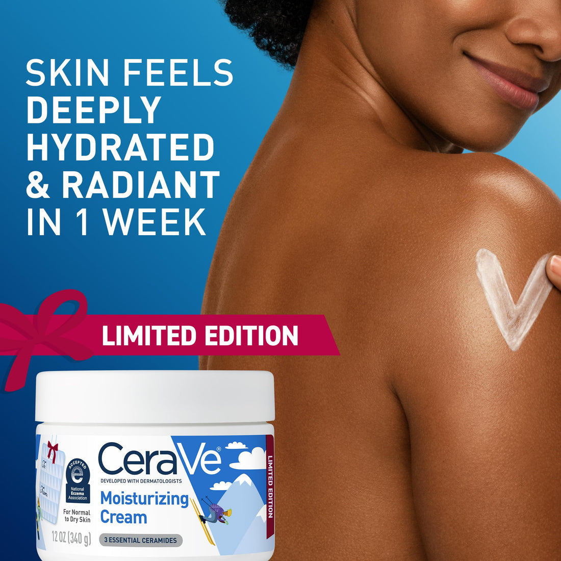 CeraVe Moisturizing Cream, Body and Face Moisturizer for Dry Skin, Body Cream with Hyaluronic Acid and Ceramides, Daily Moisturizer, Oil-Free, Fragrance Free, Non-Comedogenic, 19 Ounce Halalzen