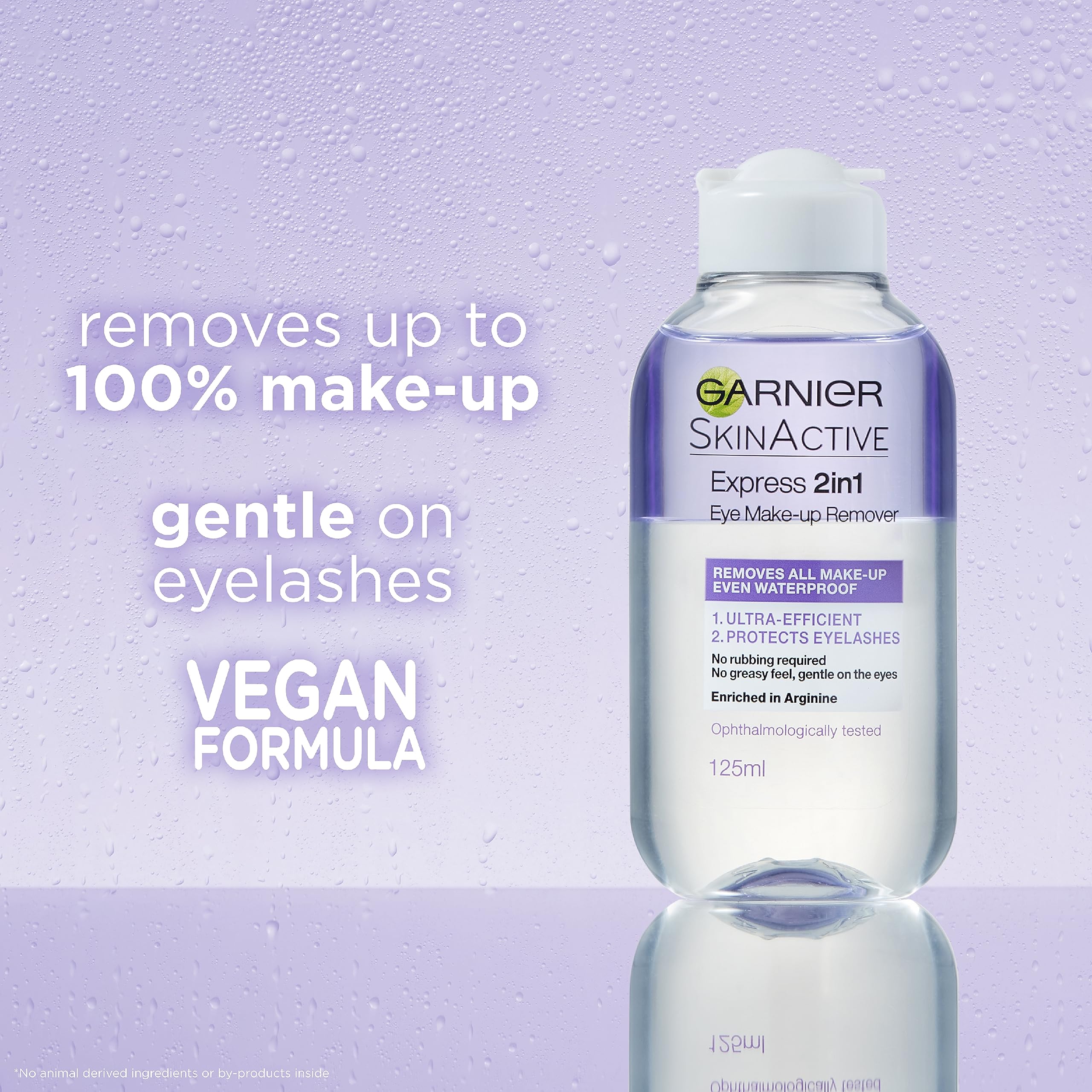 Garnier Skin Active 2 in1 Eye Make Up Remover, Suitable For Waterproof Makeup, Gentle On Eyes and Eyelashes, Use With Reusable Micellar Eco Pads, 125 ml Halalzen
