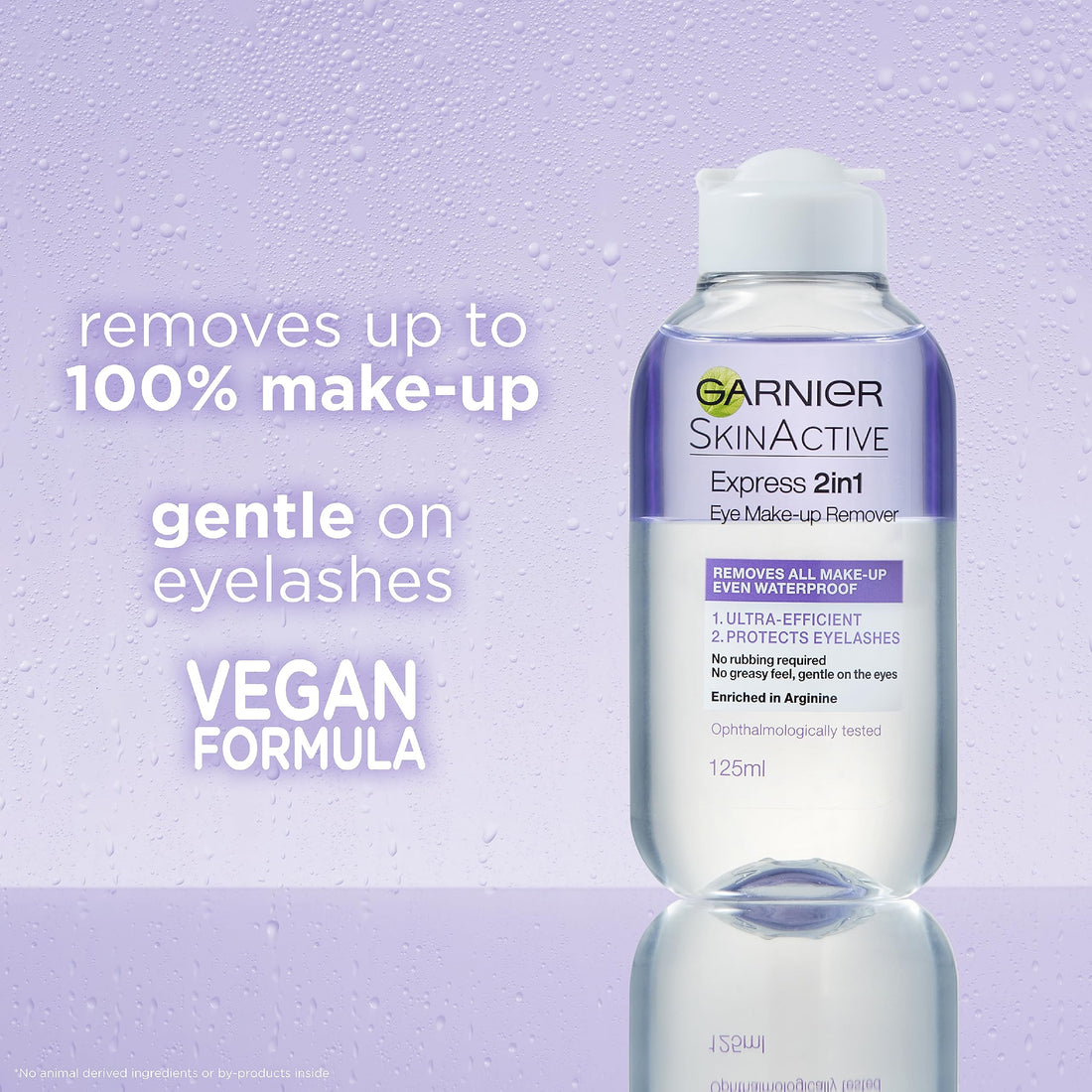 Garnier Skin Active 2 in1 Eye Make Up Remover, Suitable For Waterproof Makeup, Gentle On Eyes and Eyelashes, Use With Reusable Micellar Eco Pads, 125 ml Halalzen