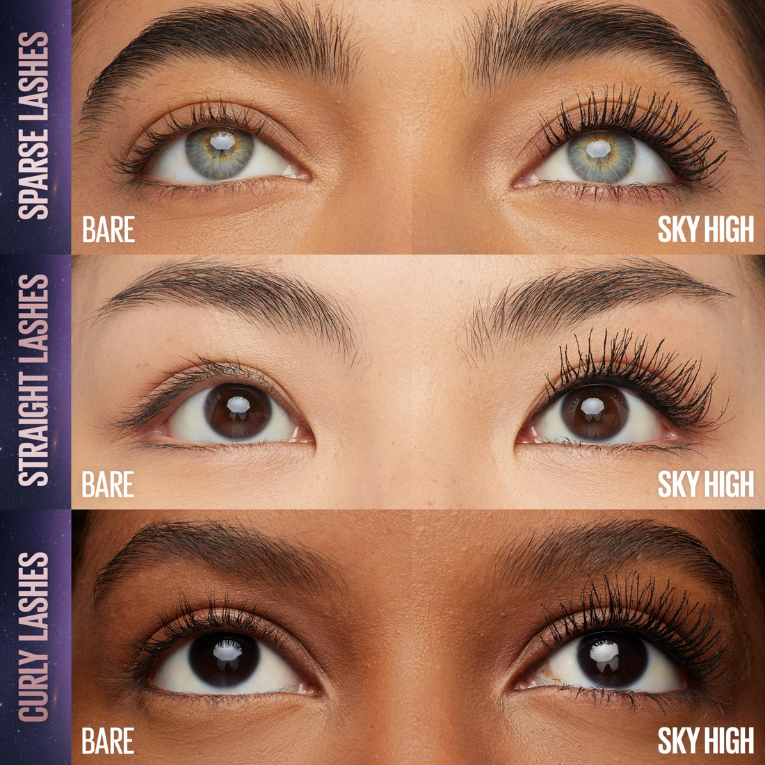 Sky High Washable Mascara with Volume, Cosmic Black, 0.24 ml Halalzen