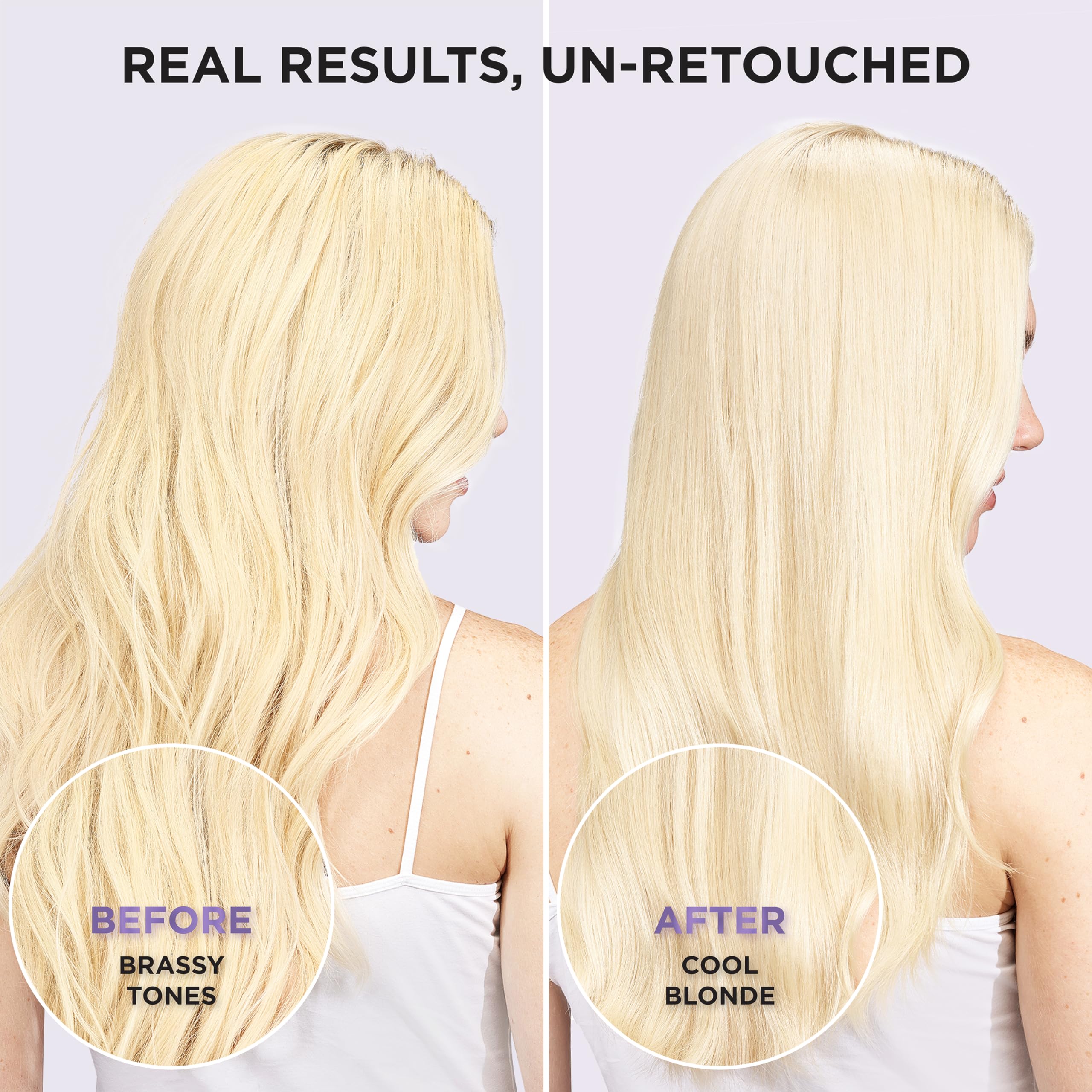 L’Oreal Paris Sulfate Free Brass Toning Purple Conditioner for Blonde, Bleached, Silver, or Brown Highlighted Hair, EverPure, 6.8 Fl Oz (Packaging May Vary)