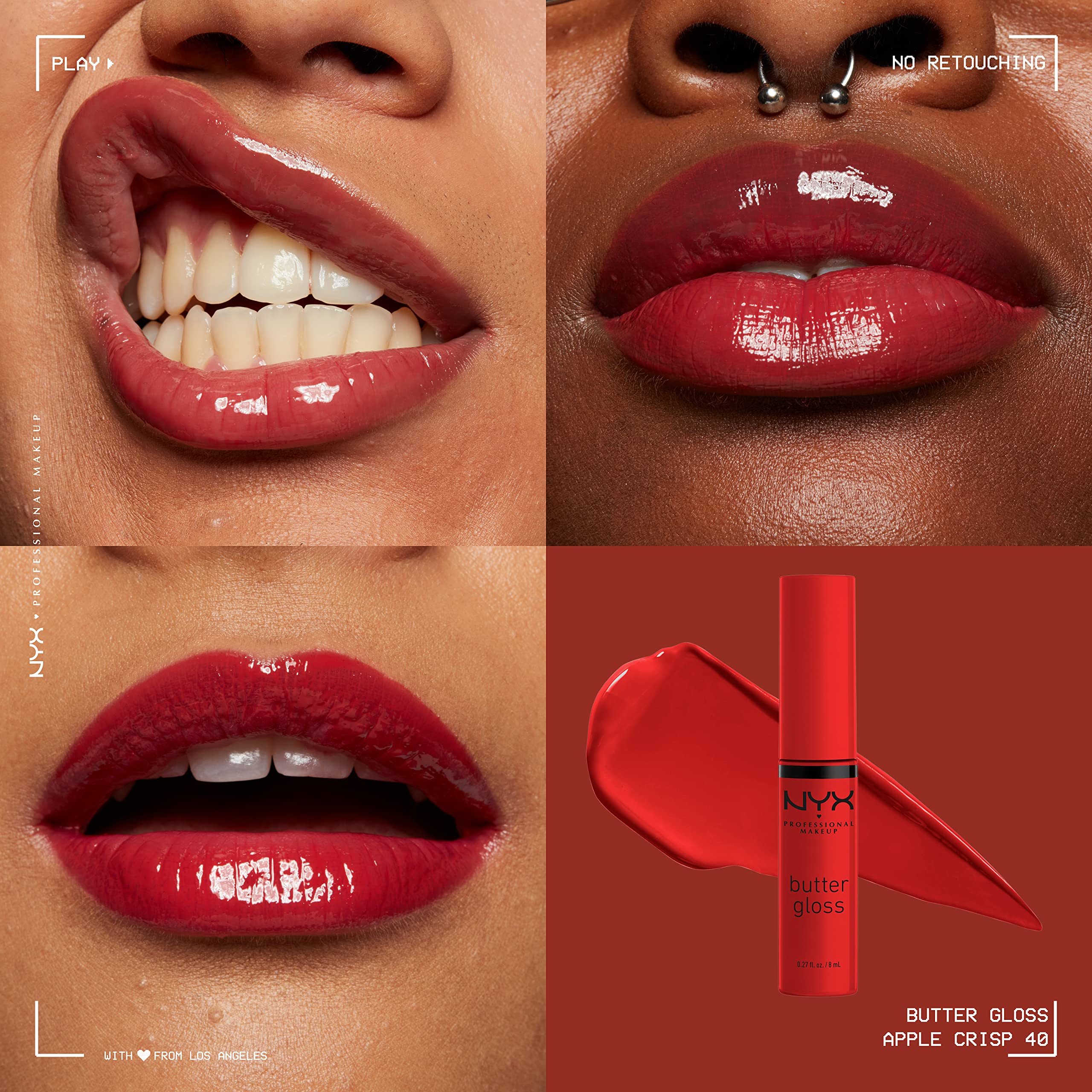 NYX PROFESSIONAL MAKEUP Butter Gloss, Non-Sticky Lip Gloss - Madeleine (Mid-Tone Nude)