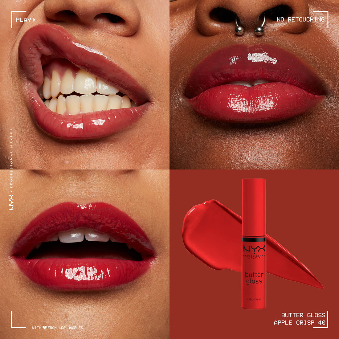 NYX PROFESSIONAL MAKEUP Butter Gloss, Non-Sticky Lip Gloss - Madeleine (Mid-Tone Nude)