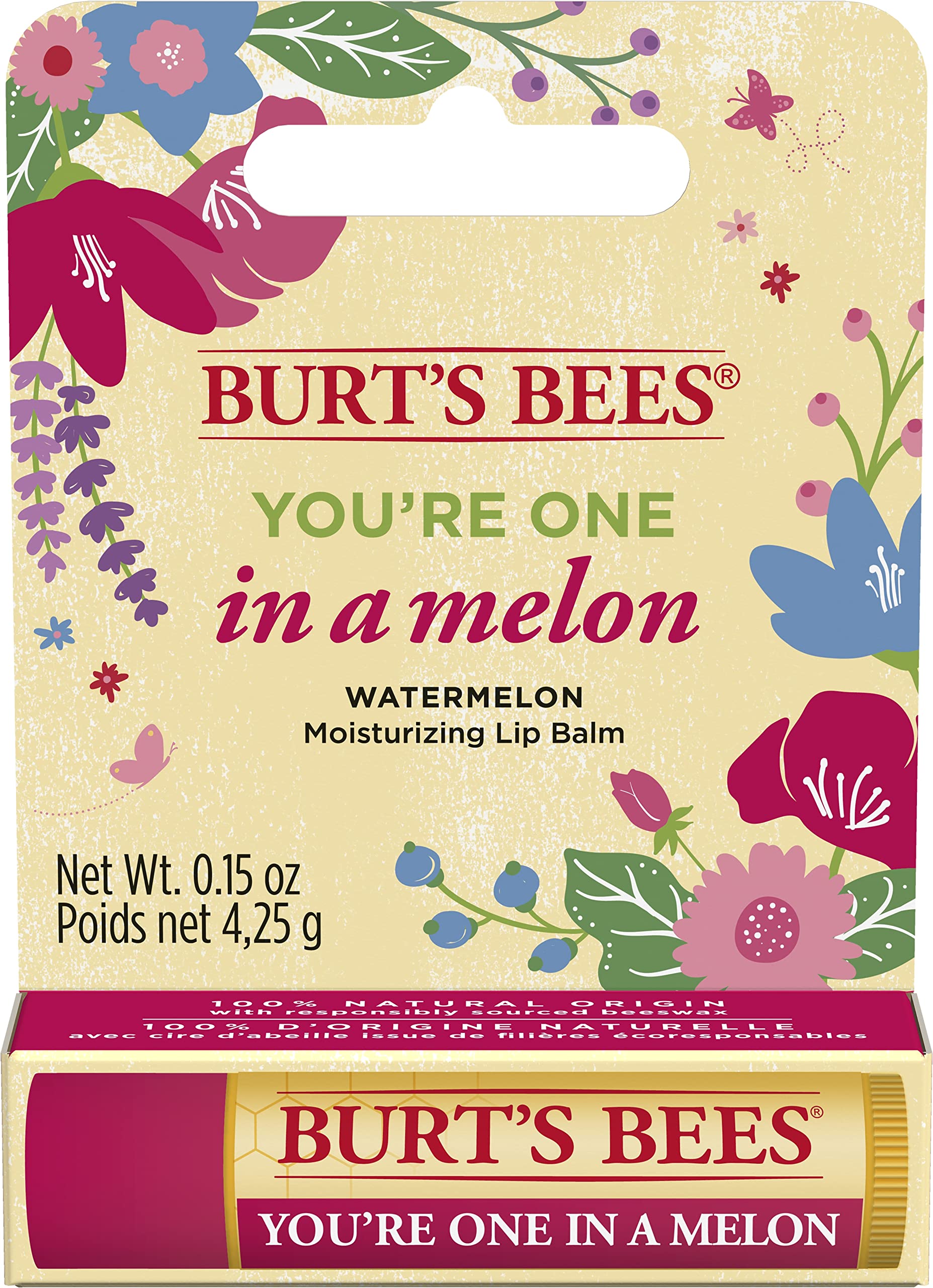Burt's Bees Lip Balm Multipack, Chapstick Lip Balms With Beeswax And Vitamin E, Duo Value Pack, 2x4.25g Halalzen