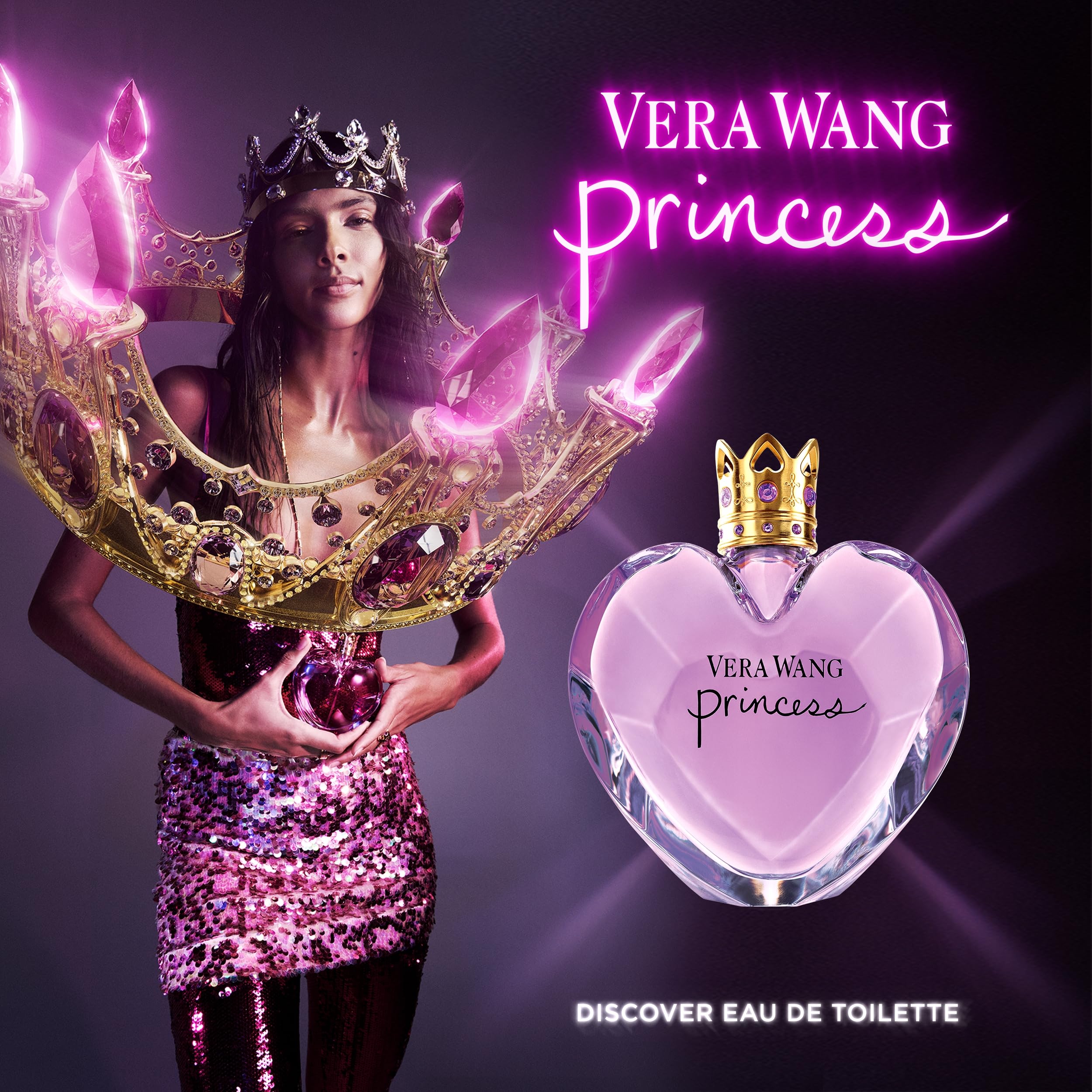 VERA WANG Princess - Eau de Toilette for Her - Fruity & Floral Fragrance with Notes of Lady Apple, Pink Guava and Vanilla - Medium Longevity - 100ml Halalzen