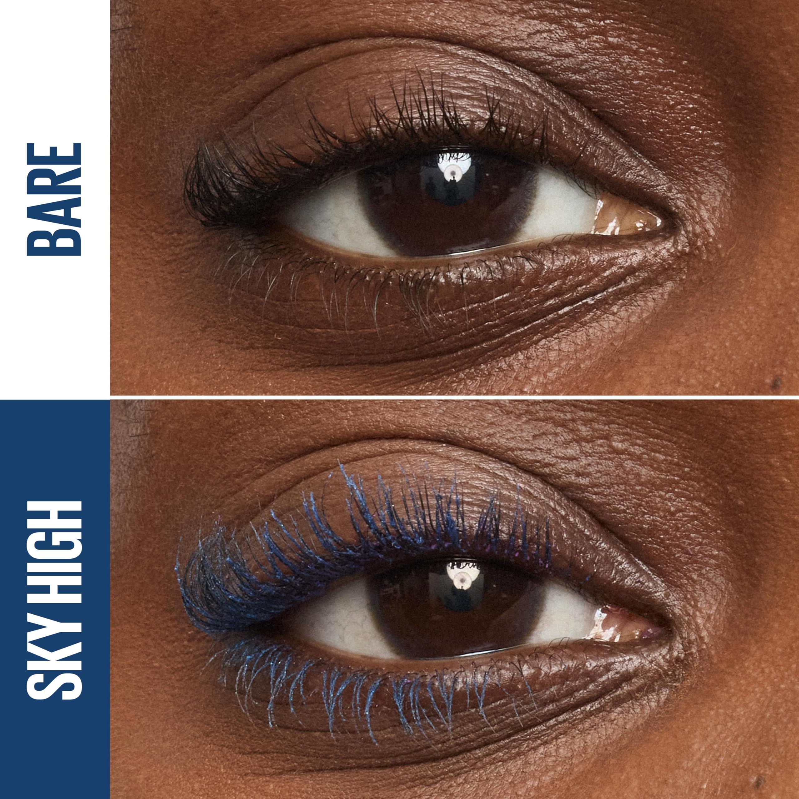 Maybelline Lash Sensational Sky High Washable Mascara Make-up, Volumen, Verlängerung, Definition, Schwung, Multiplikation, aufbaufähige Formel, Very Black, 1 Stück