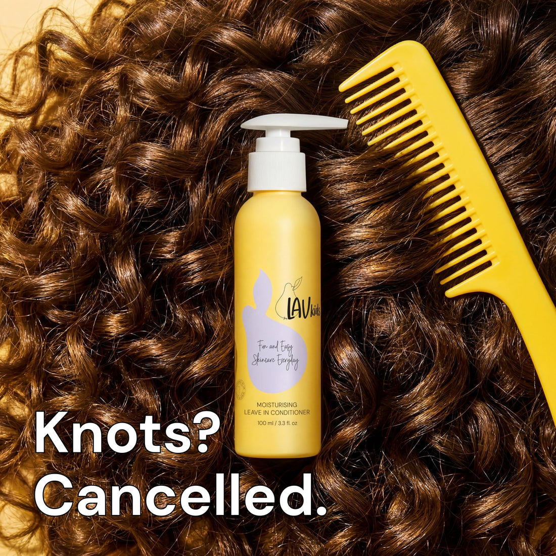 Lav Kids Natural Hair Care Bundle for Daily Use, Algae Extract and Moisturizing (Shampoo + Conditioner)