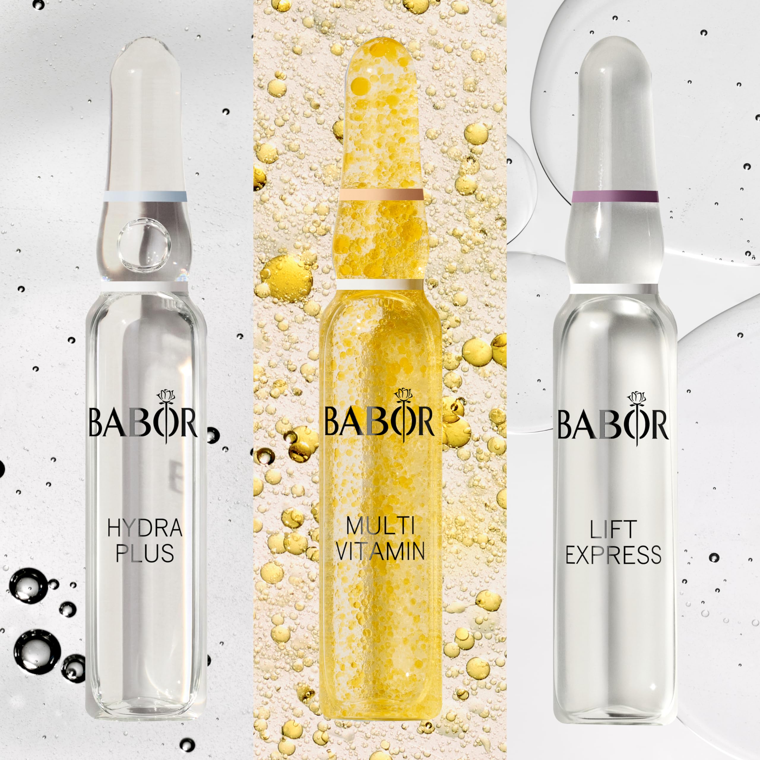 BABOR Hydra Plus Ampoule Concentrate, Moisturizing Skincare Capsule, Hyaluronic Acid Serum, Deeply Nourish to Plump and Smooth Skin, Anti Aging Serum 7 Day Treatment Halalzen