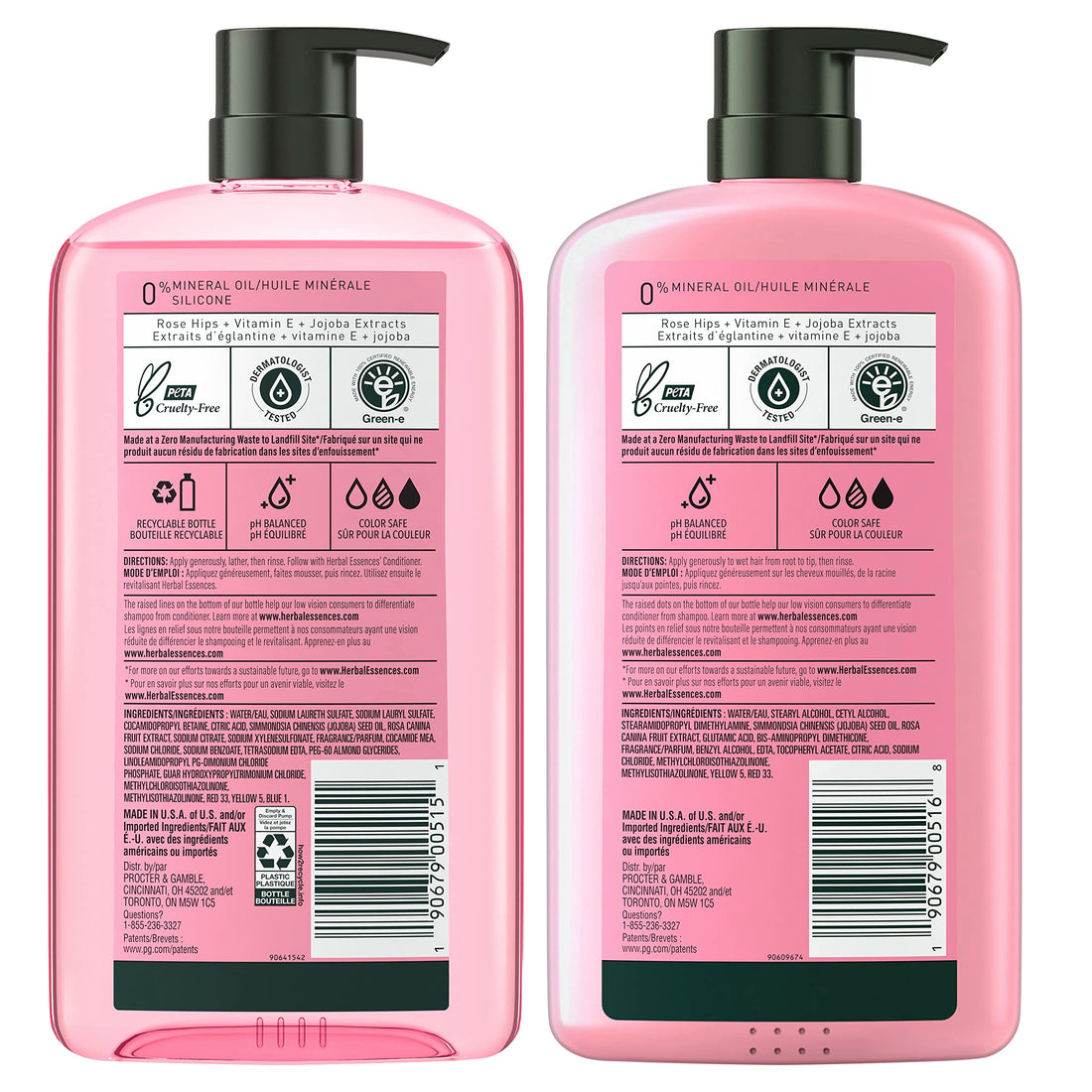 Herbal Essences Shampoo & Conditioner Set, Rose Hips - Smooth Collection, Paraben-Free, Color-Safe, Shiny Hair with Jojoba & Vitamin E, 29.2 Fl Oz Each, 2-Pack Halalzen