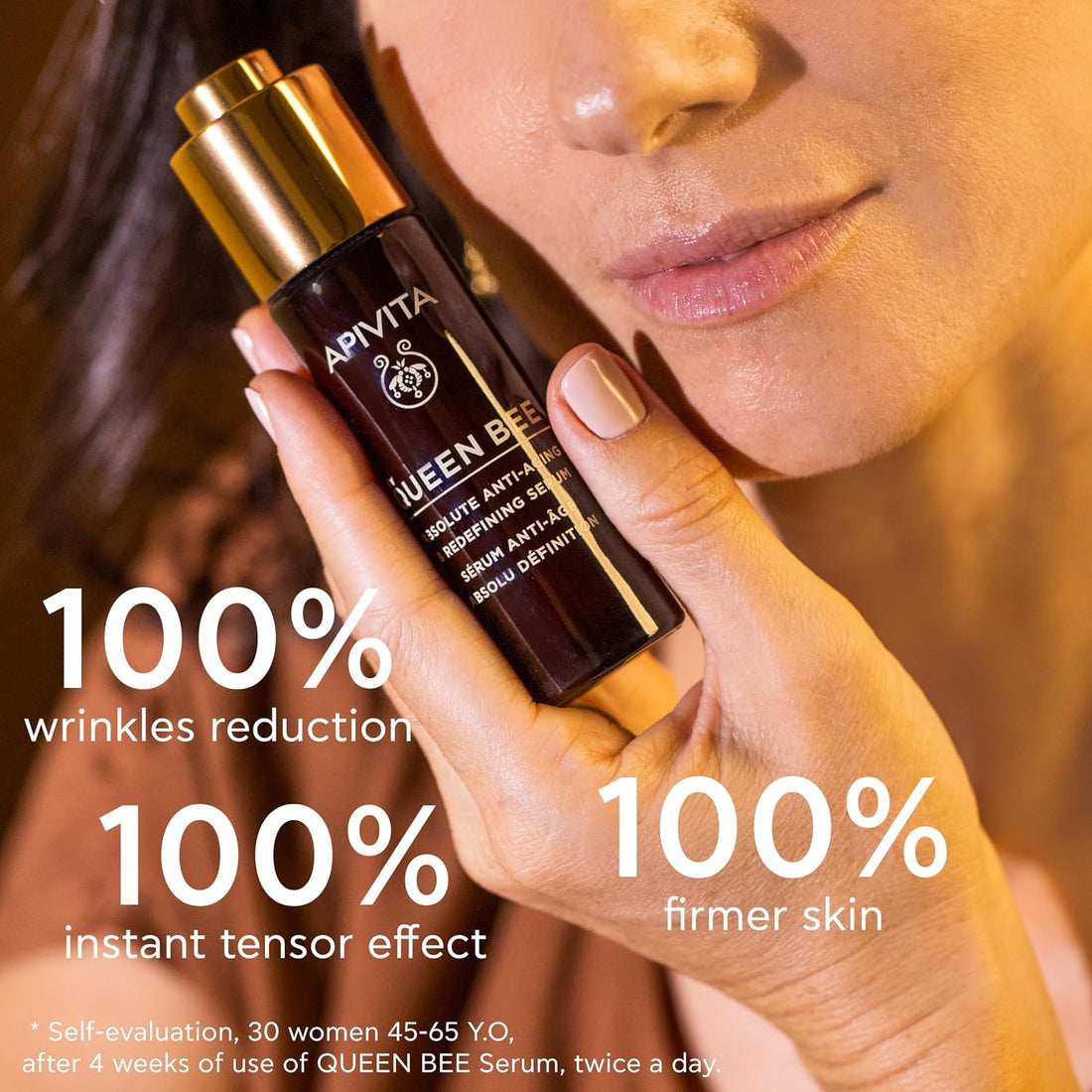 Apivita Queen Bee Absolute Anti-Aging & Redefining Serum 30ml - Facial Serum with Controlled-Release Royal Jelly, Propolis, Honey | Flash Lifting Effect, Wrinkles, Firmness, Lifted Facial Contour